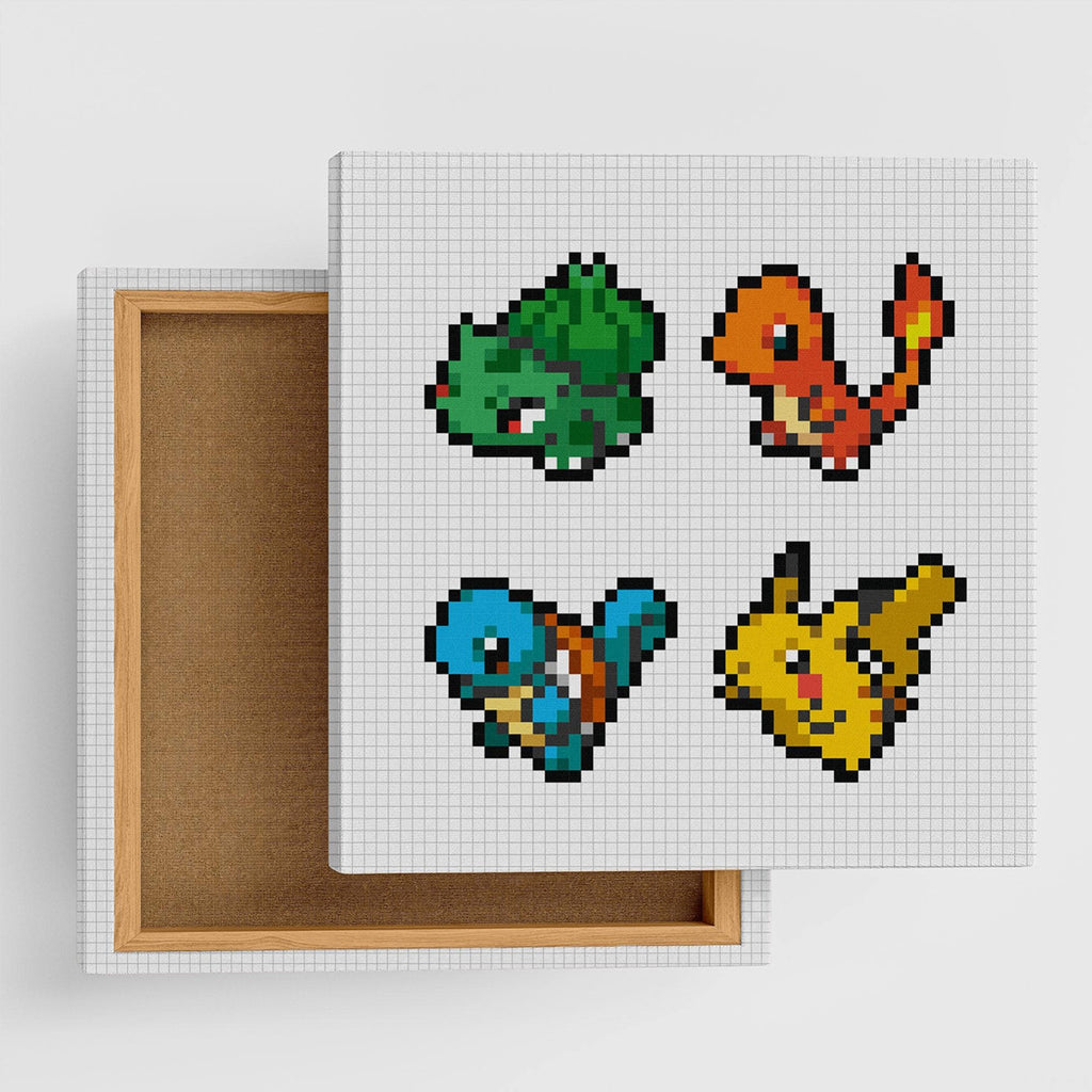 Pokemon Art Panel Pixel Collection from Japan, featuring colorful pixel art