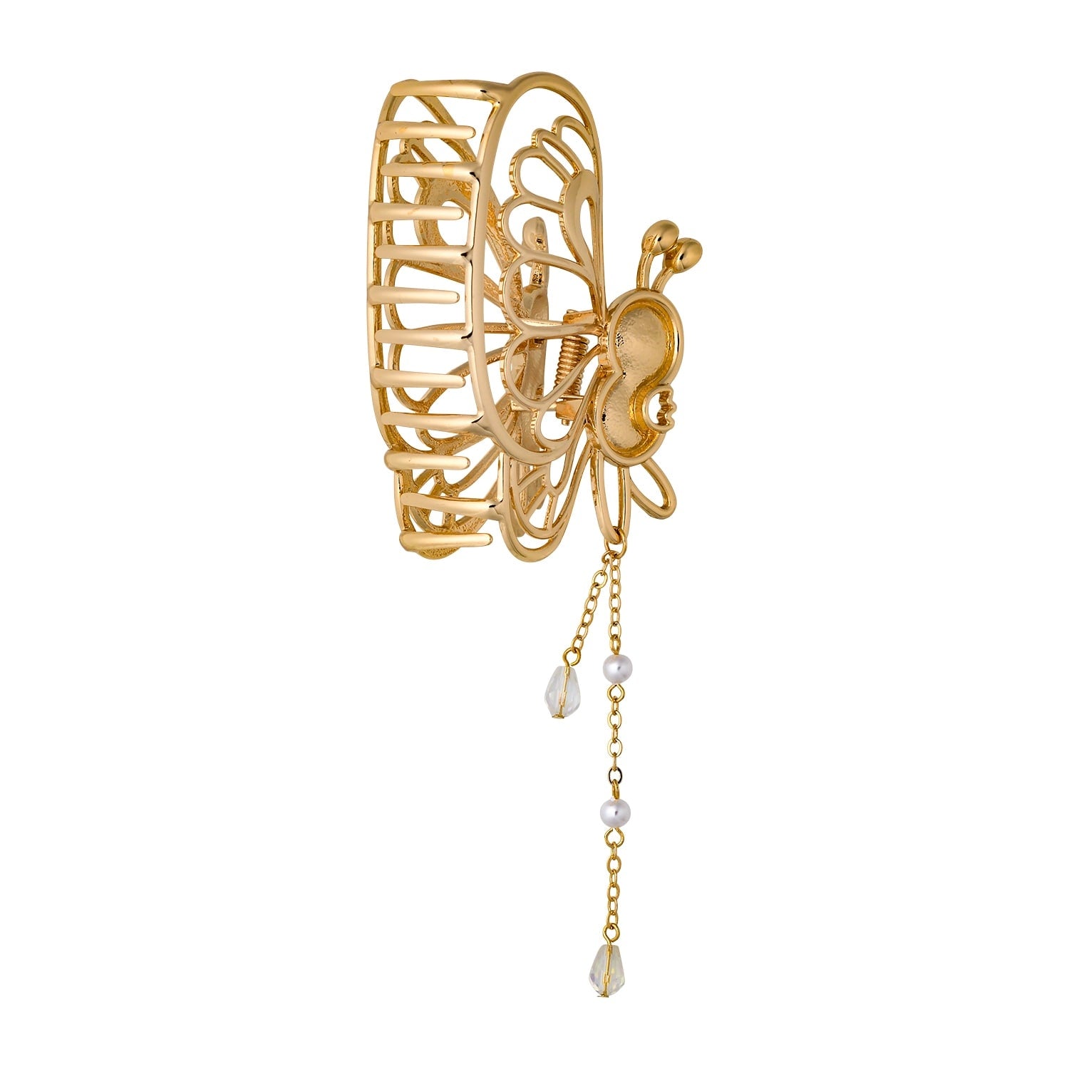 Butterfree hair clip with secure grip, made in Japan