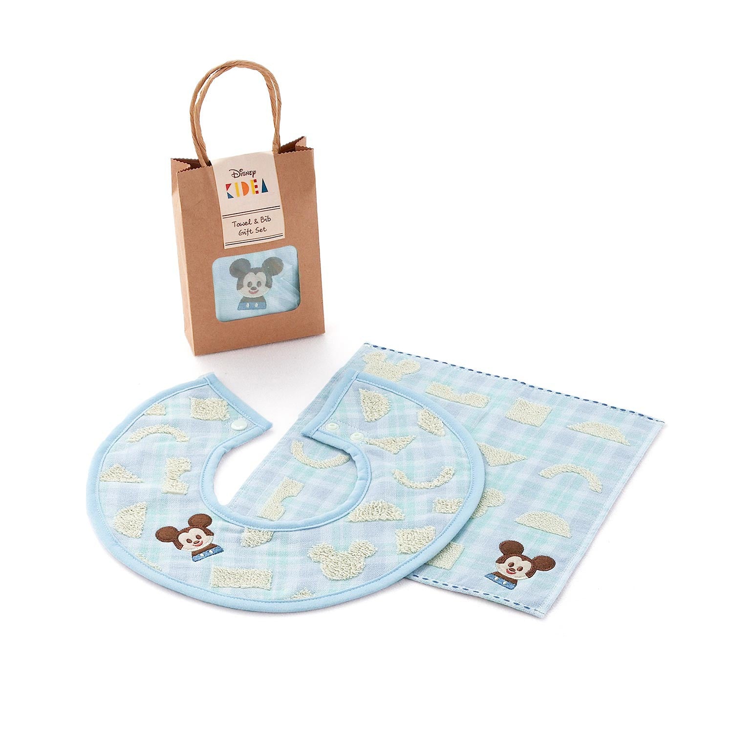 Disney KIDEA towel handkerchief x 1, bib x 1 [packaged] ERABU Mickey Mouse 71-1259280-B