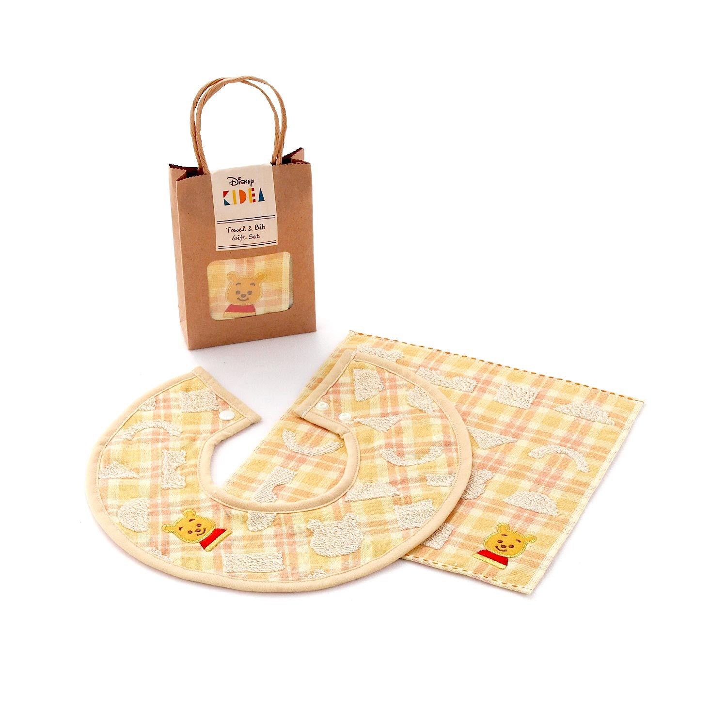 Disney KIDEA towel handkerchief x 1, bib x 1 [packaged] ERABU Winnie the Pooh 71-1259280-Y