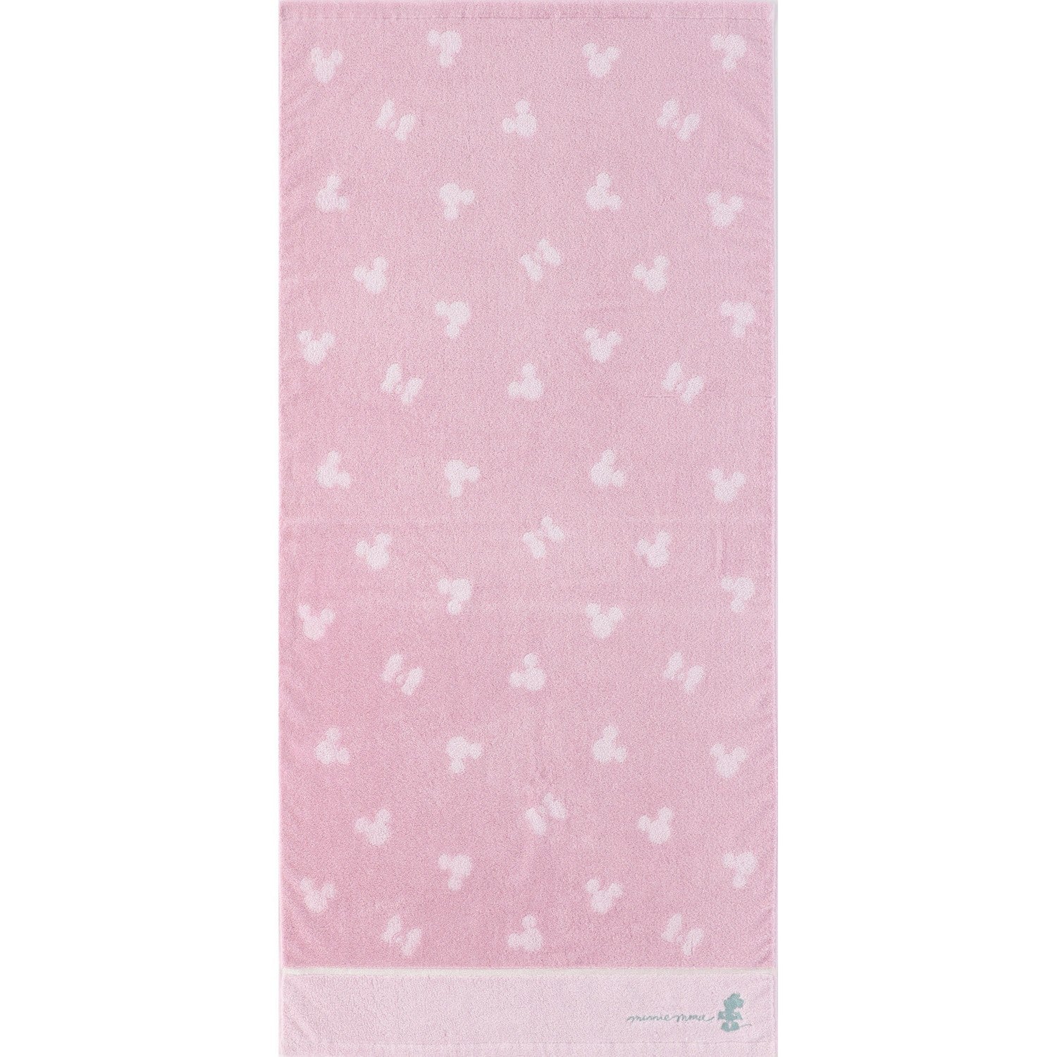 minnie bath towel silhouette pink