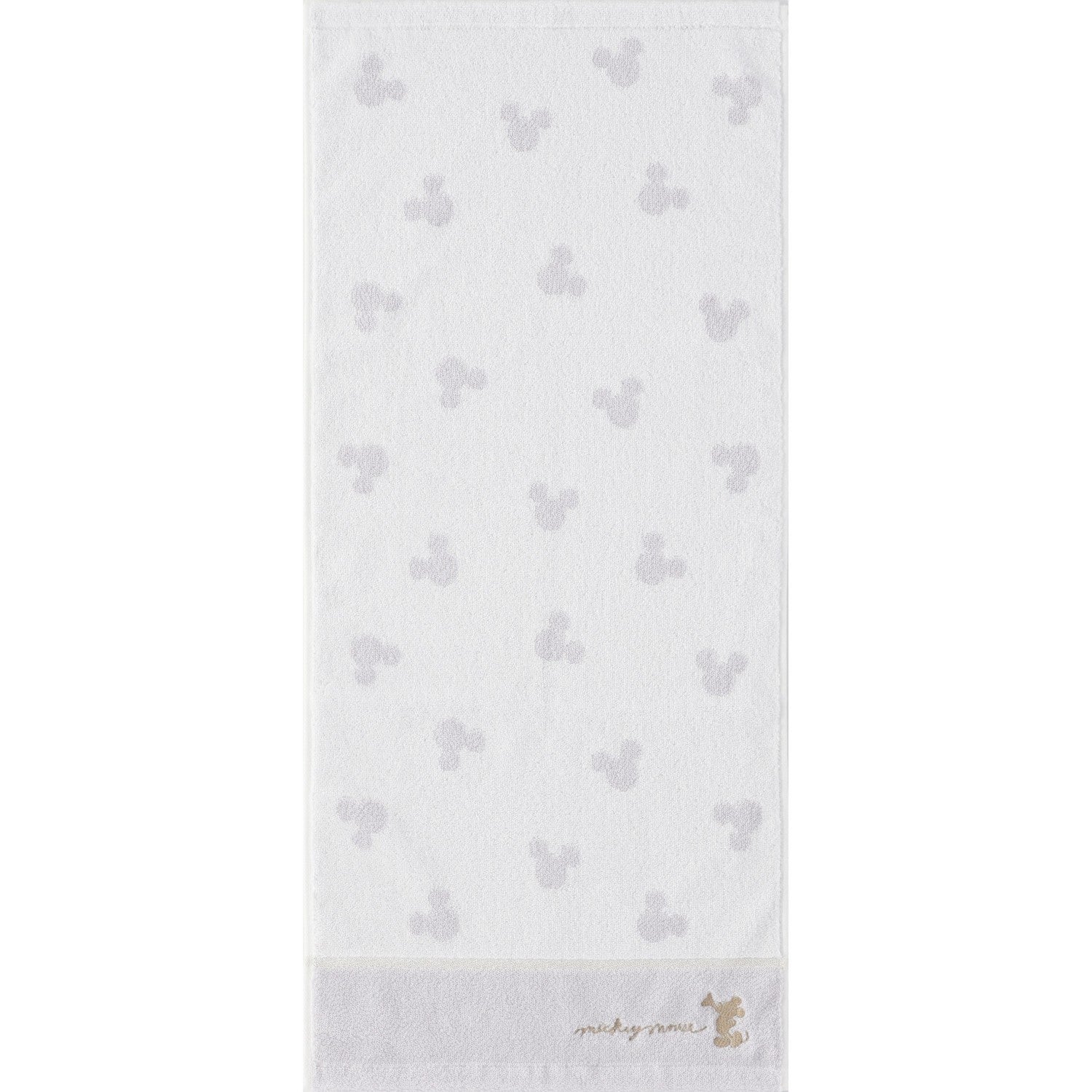 Mickey Face Towel Silhouette White