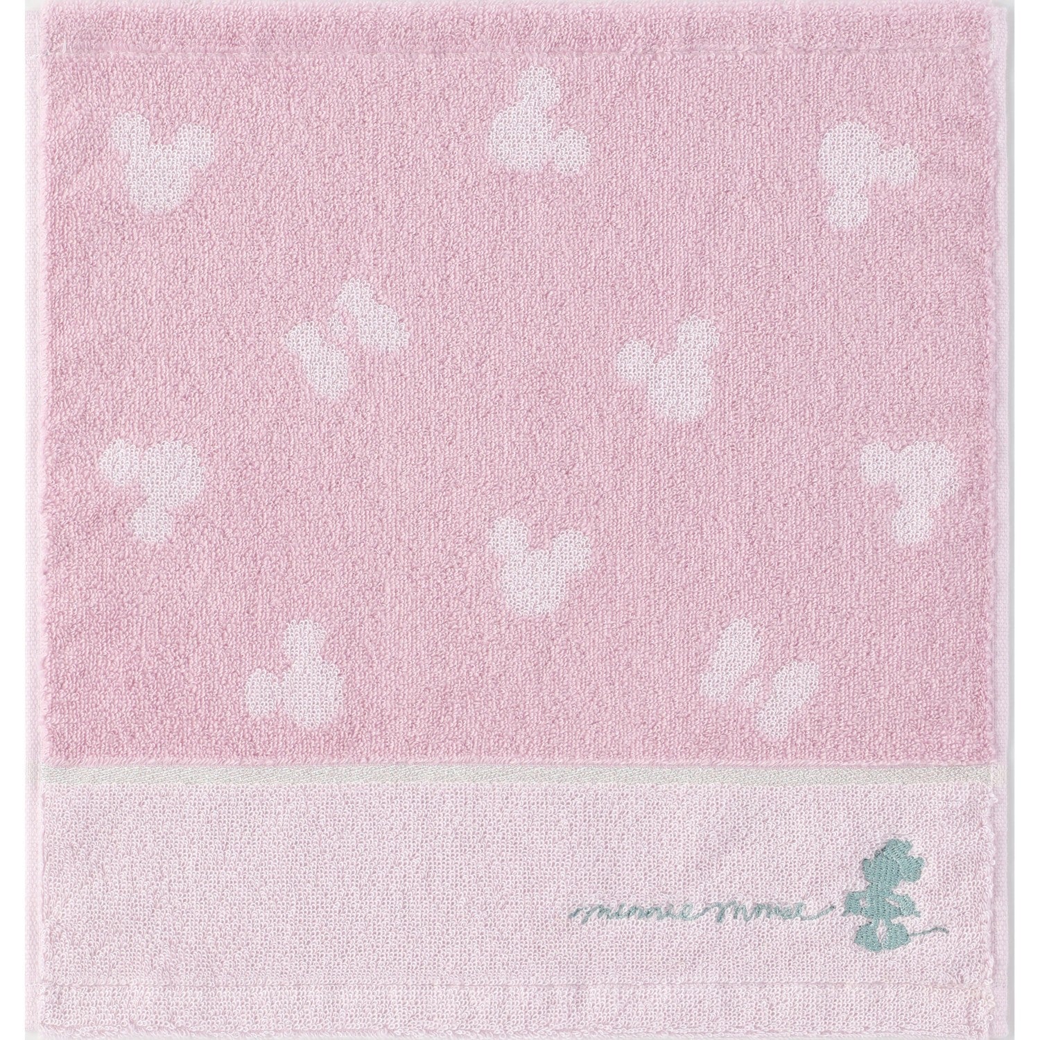 minnie guest towel silhouette pink