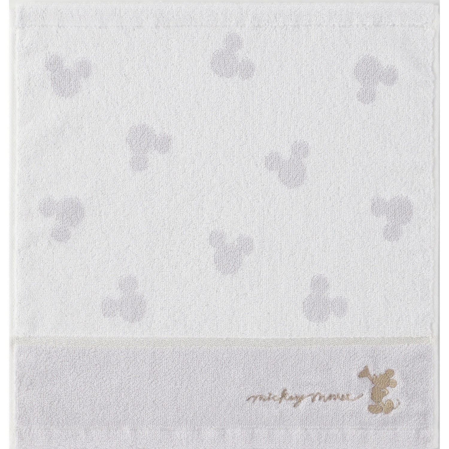 Mickey Guest Towel Silhouette White