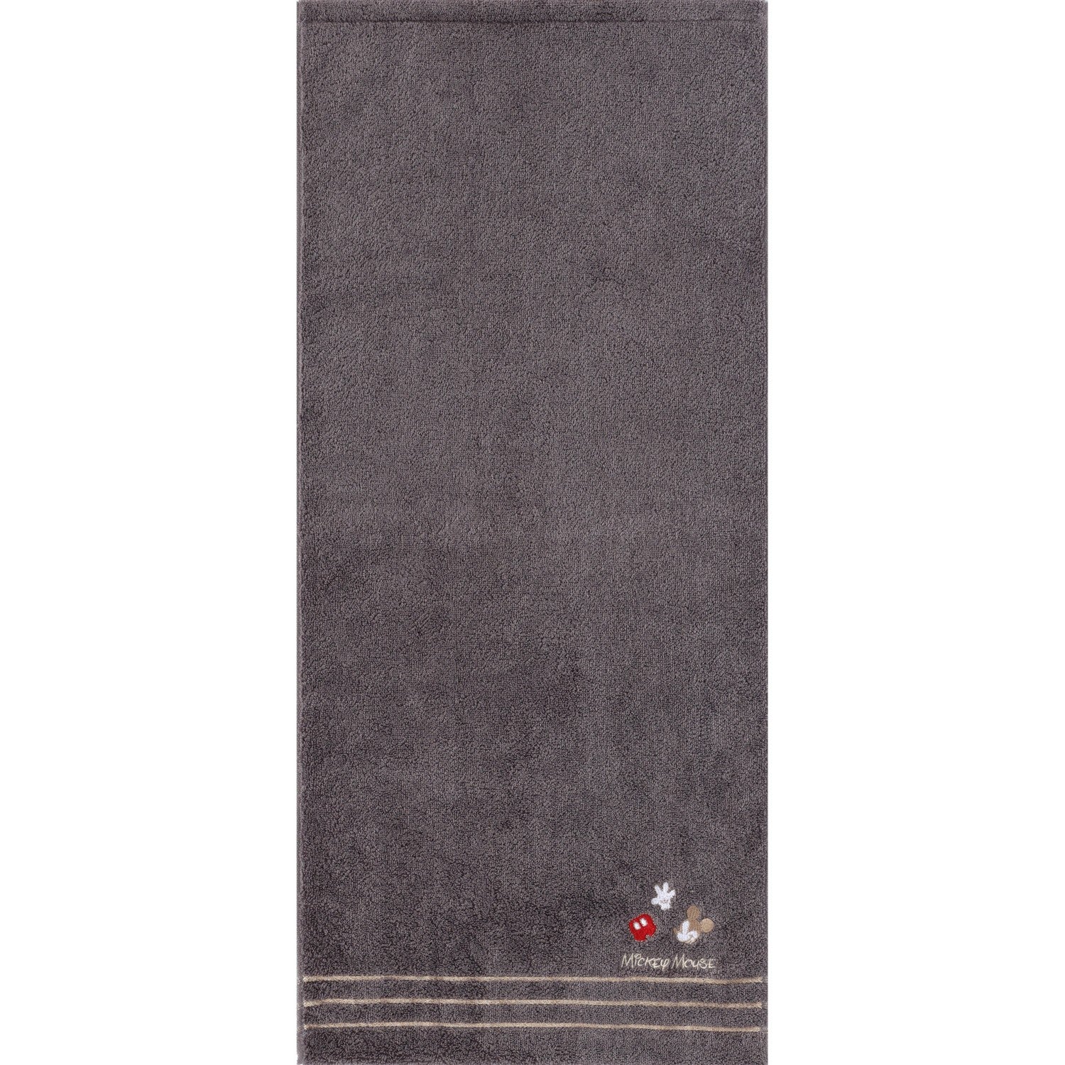 Mickey Face Towel Monochrome Gray