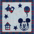 Mickey Towel Handkerchief Puzzle Check Ivory