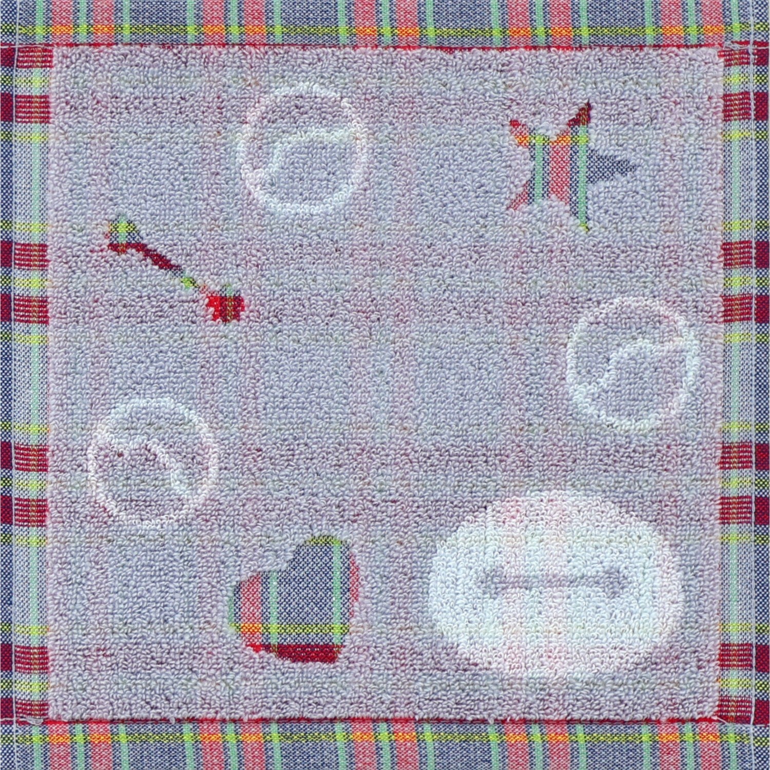 Baymax Towel Handkerchief Puzzle Check Gray