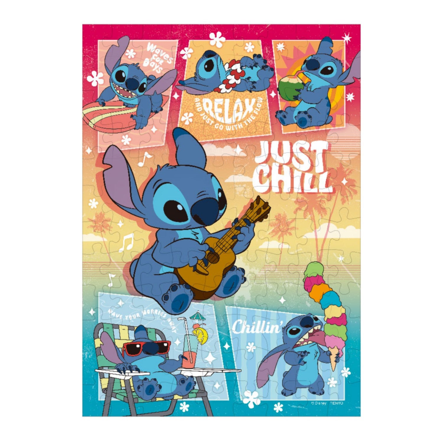 Stitch Jigsaw Puzzle 108 Piece "Carefree Life (Stitch)"