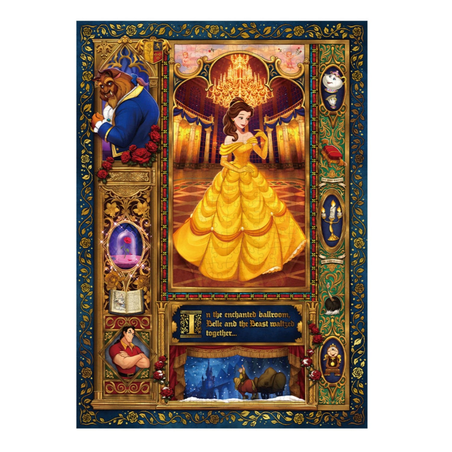 Beauty and the Beast Gilding Style Jigsaw Puzzle 500 Pieces "Melody of Love Just for Two People 'Beauty and the Beast'" Beautiful Story Series