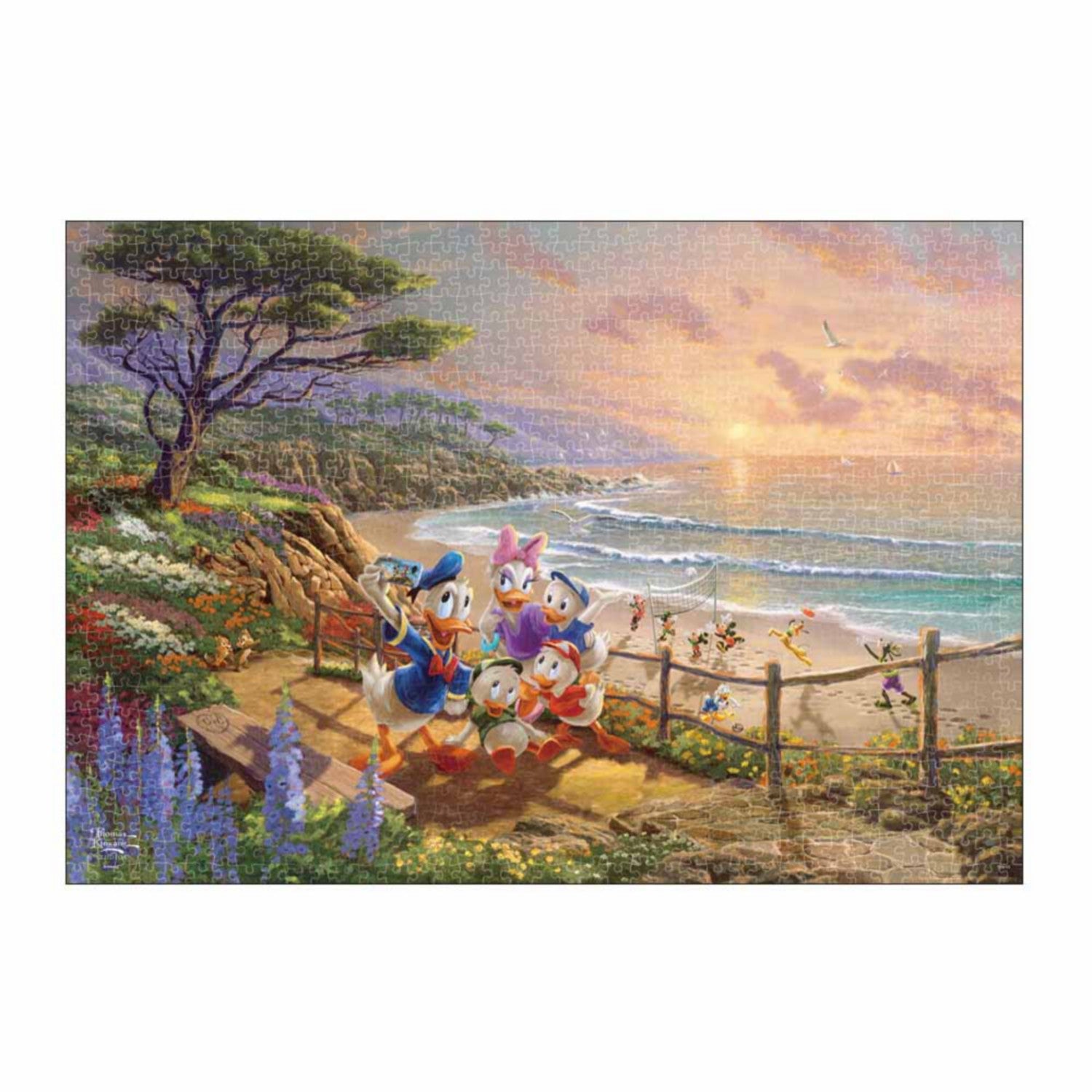 Donald Duck Jigsaw Puzzle 1000 Piece "Donald and Daisy A Duck Day Afternoon" Special Art Collection <Canvas Style>
