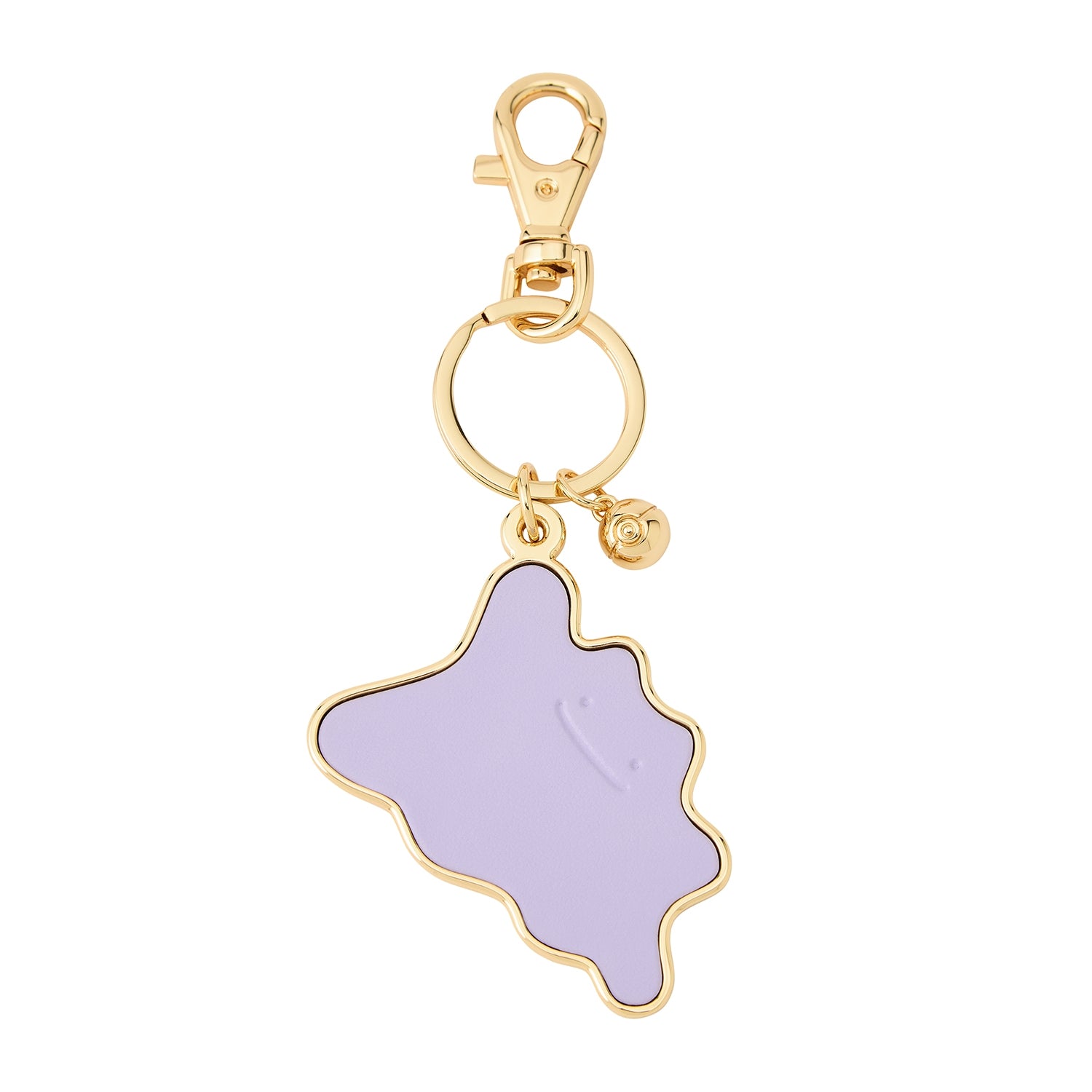 Metamon keychain with Ditto figure from Japan, leather strap