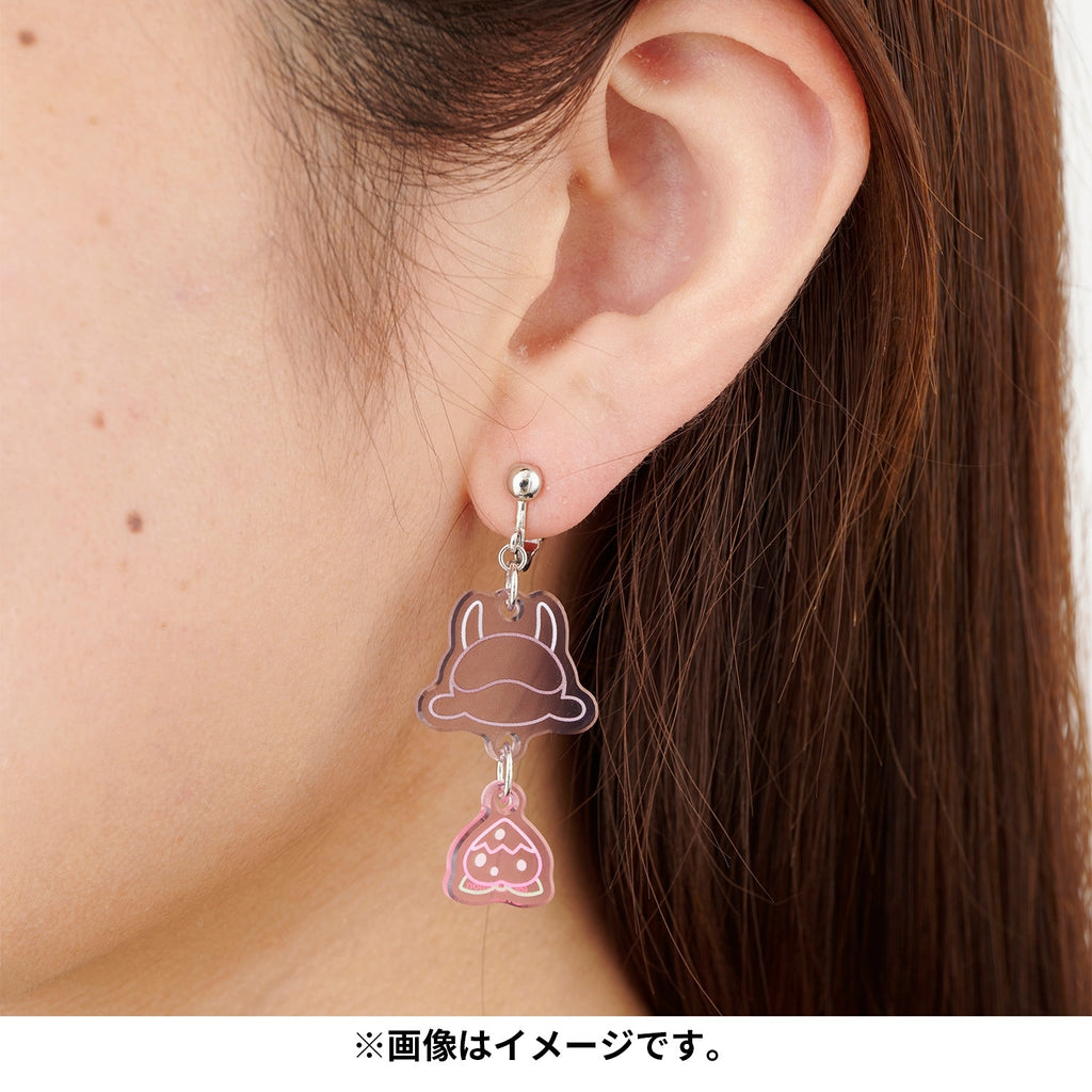 Authentic Pokemon Pikachu Earrings from Japan, featuring yellow lightning bolt detail