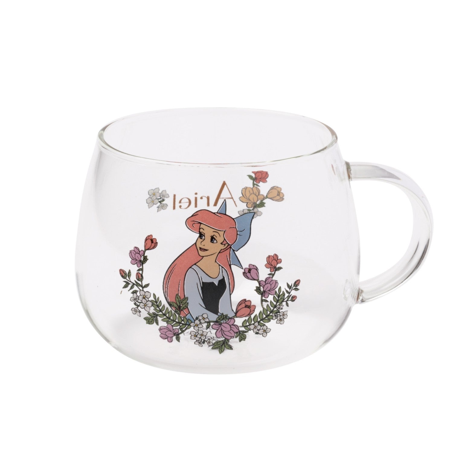Heat-resistant glass mug Princess heat-resistant glass mug (Ariel)