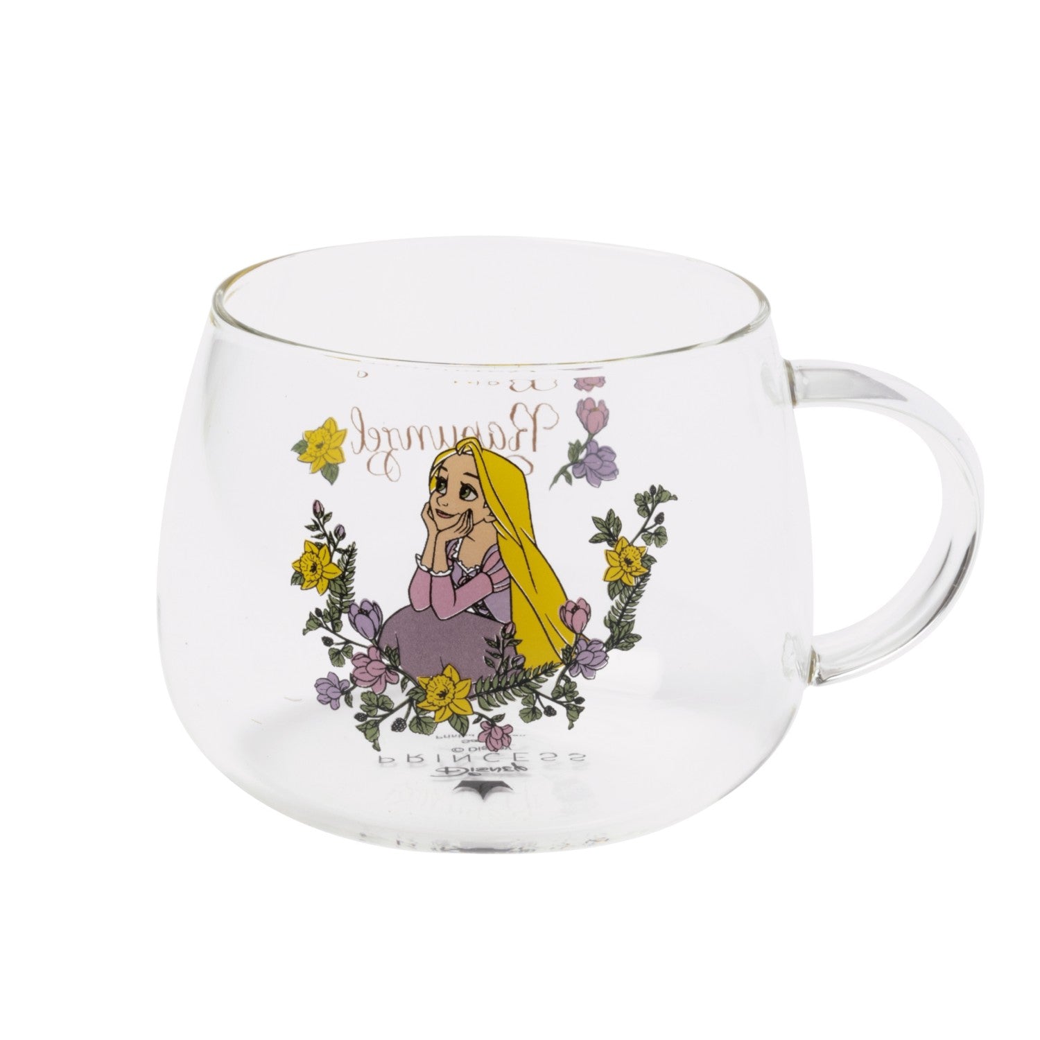 Heat-resistant glass mug Princess heat-resistant glass mug (Rapunzel)