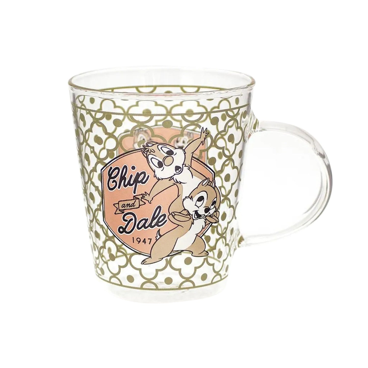 Heat-resistant glass mug retro heat-resistant glass mug (Chip & Dale)