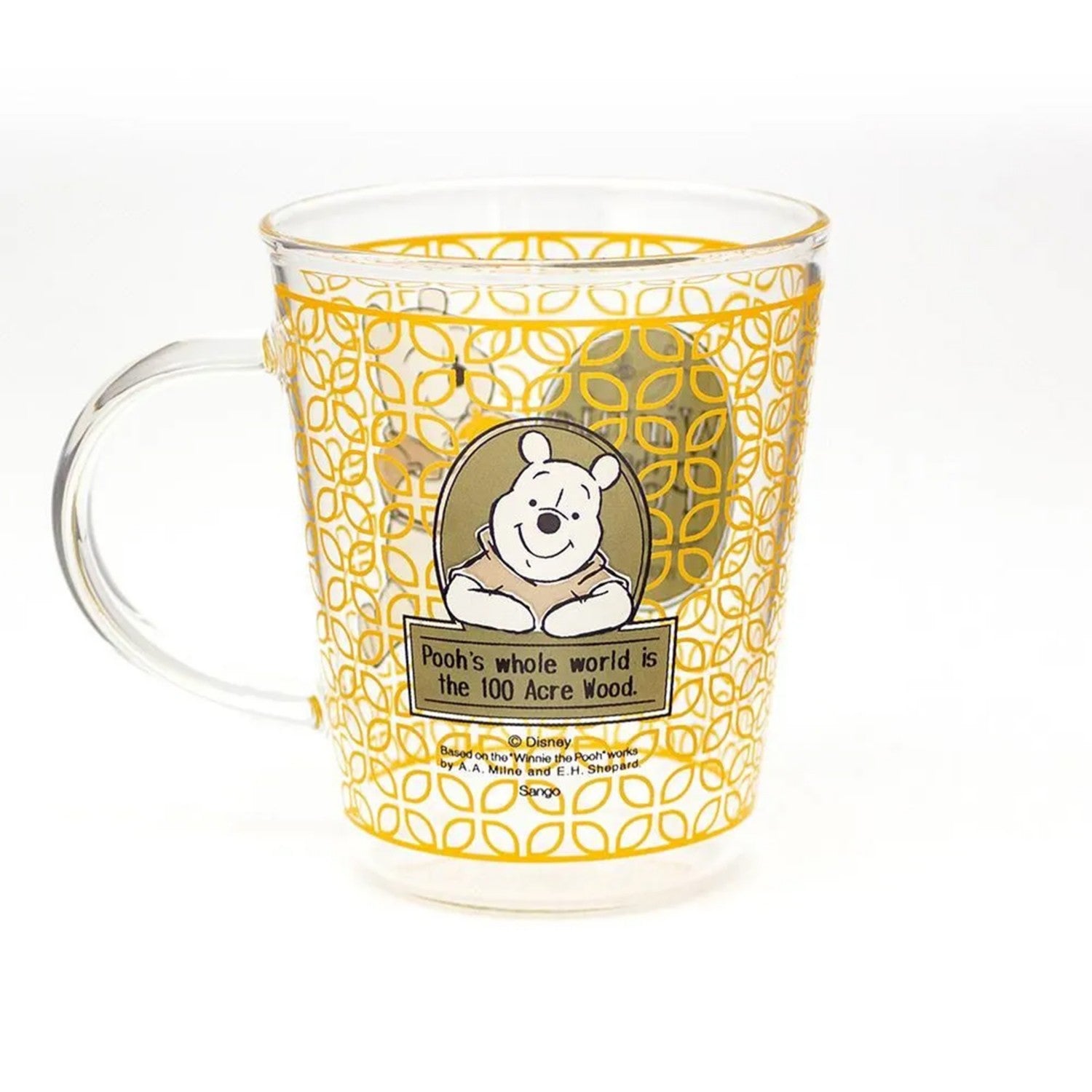 Heat-resistant glass mug retro heat-resistant glass mug (Winnie the Pooh)