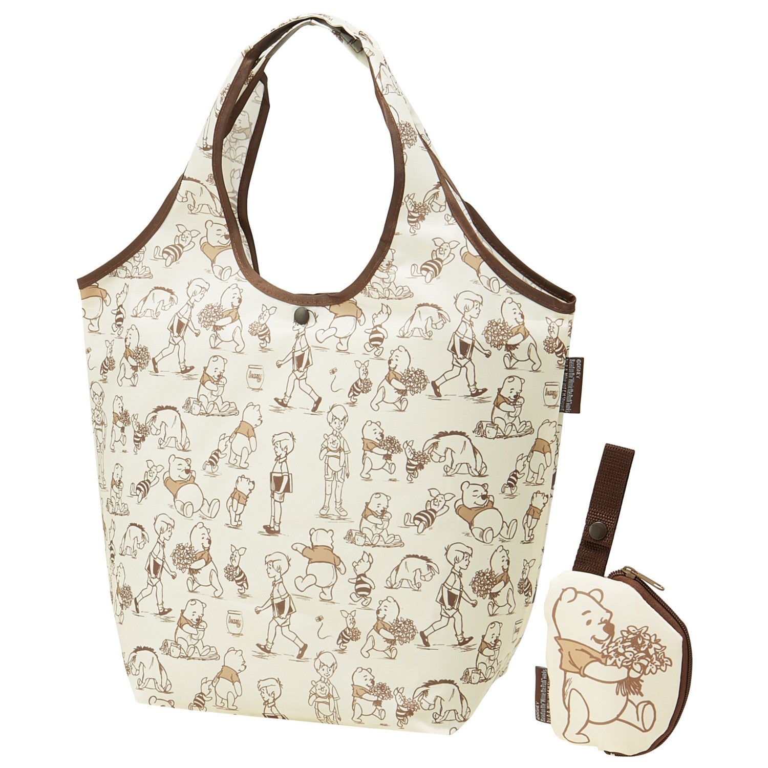 Skater Winnie the Pooh shopping eco bag with pouch KBS42P