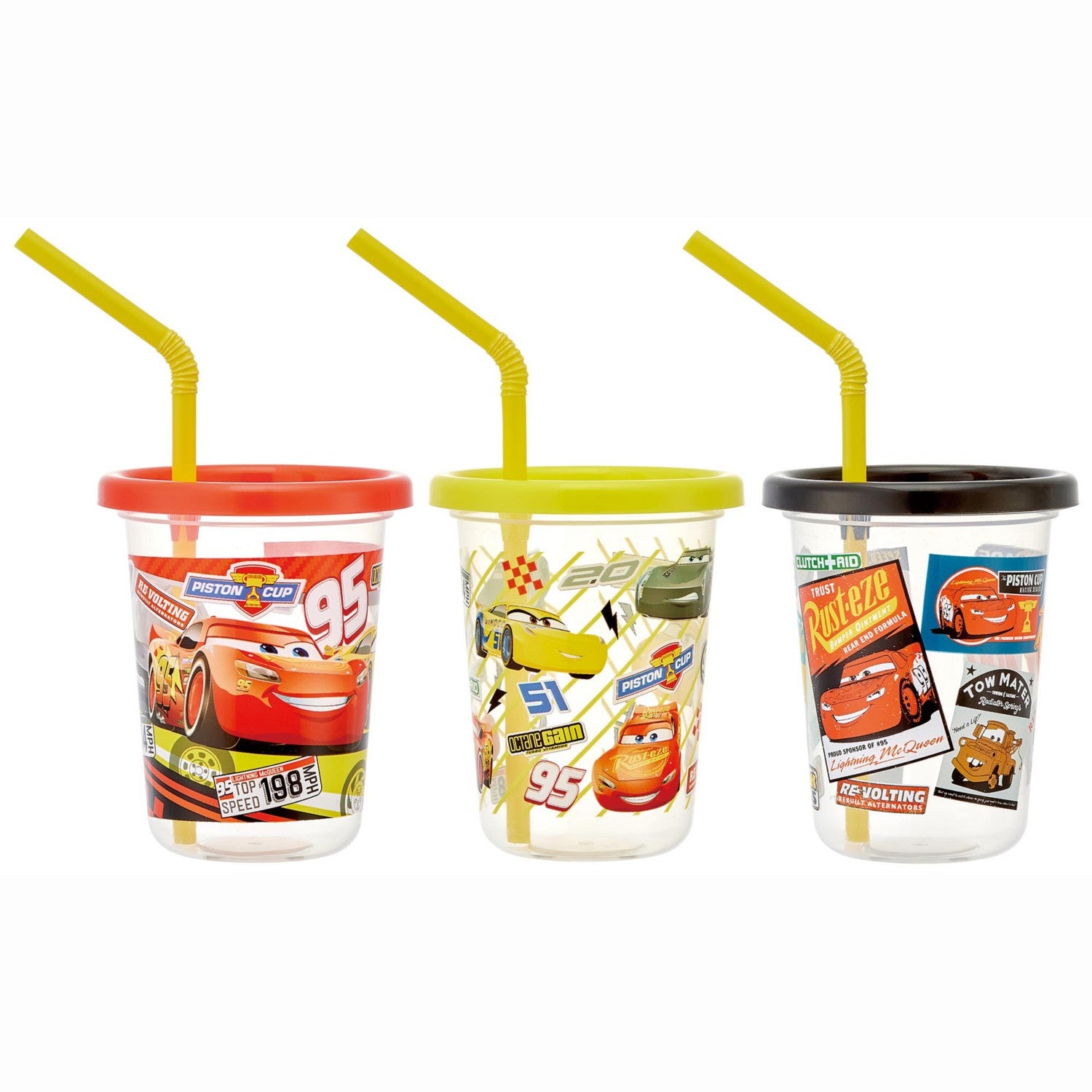 Skater Tumbler with Straw [230ml] Set of 3 Cars 21 SIH2ST