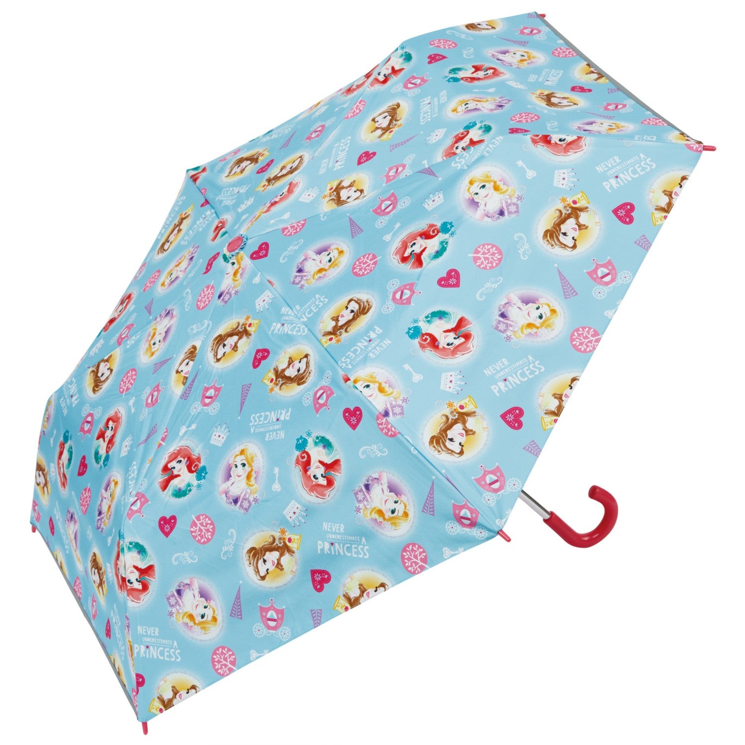 Skater Children's Sunny or Rainy Folding Umbrella (50cm) Princess UBOTSR1