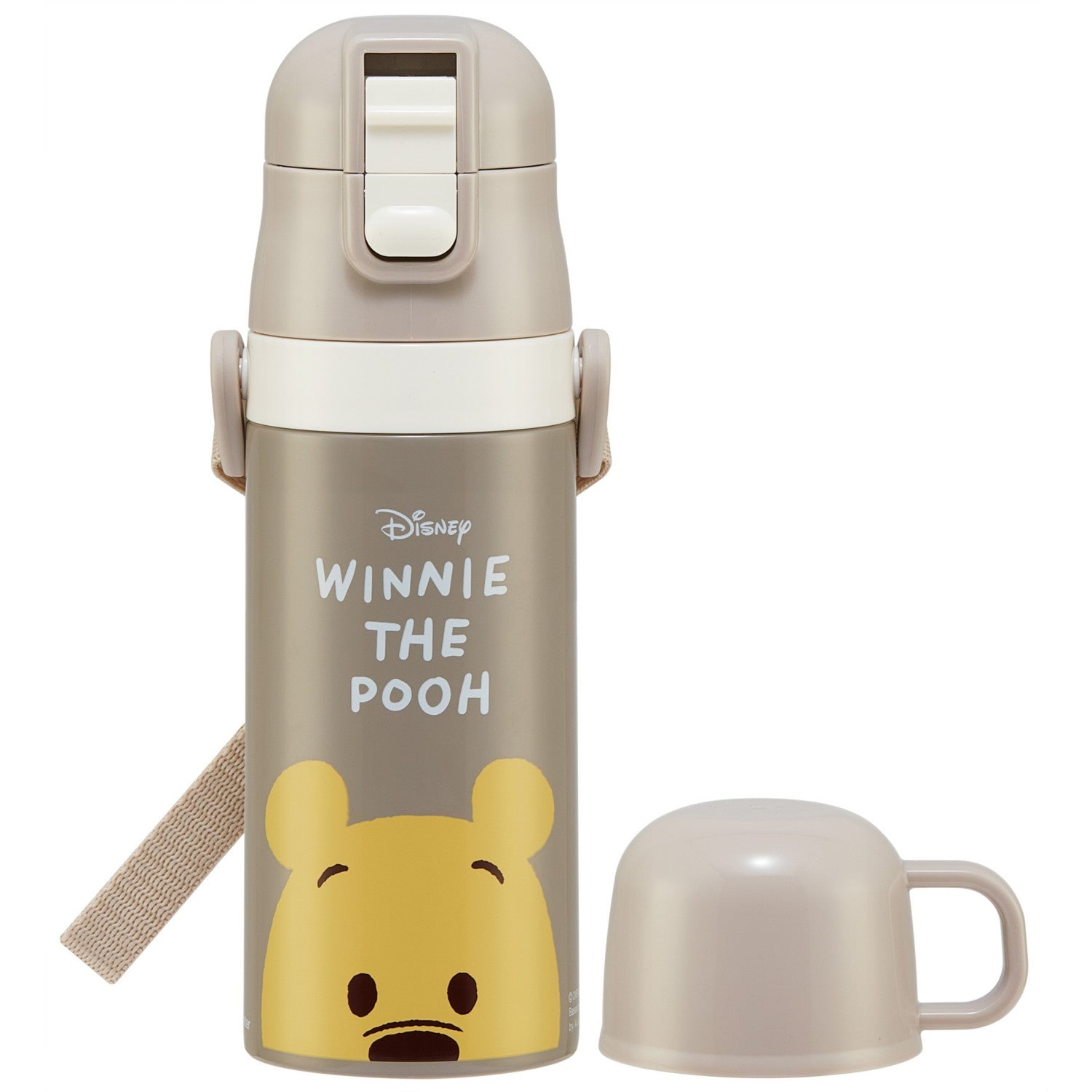 Skater How to use by changing the cap 2 ways 2WAY stainless steel bottle Winnie the Pooh SKCP3
