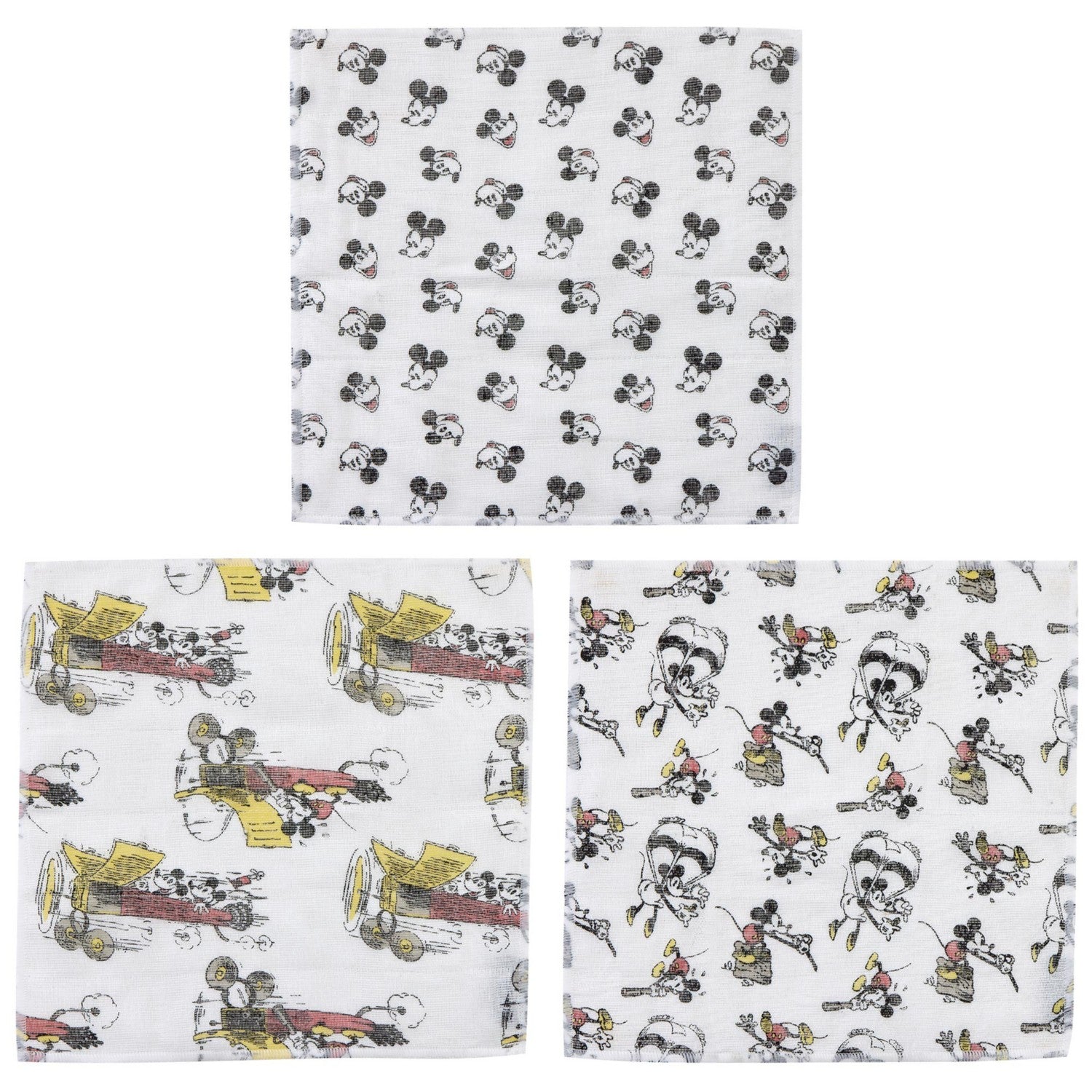 Skater Kaya Fabric Dish Towel Set of 3 30 x 30cm Mickey Mouse KFKC3