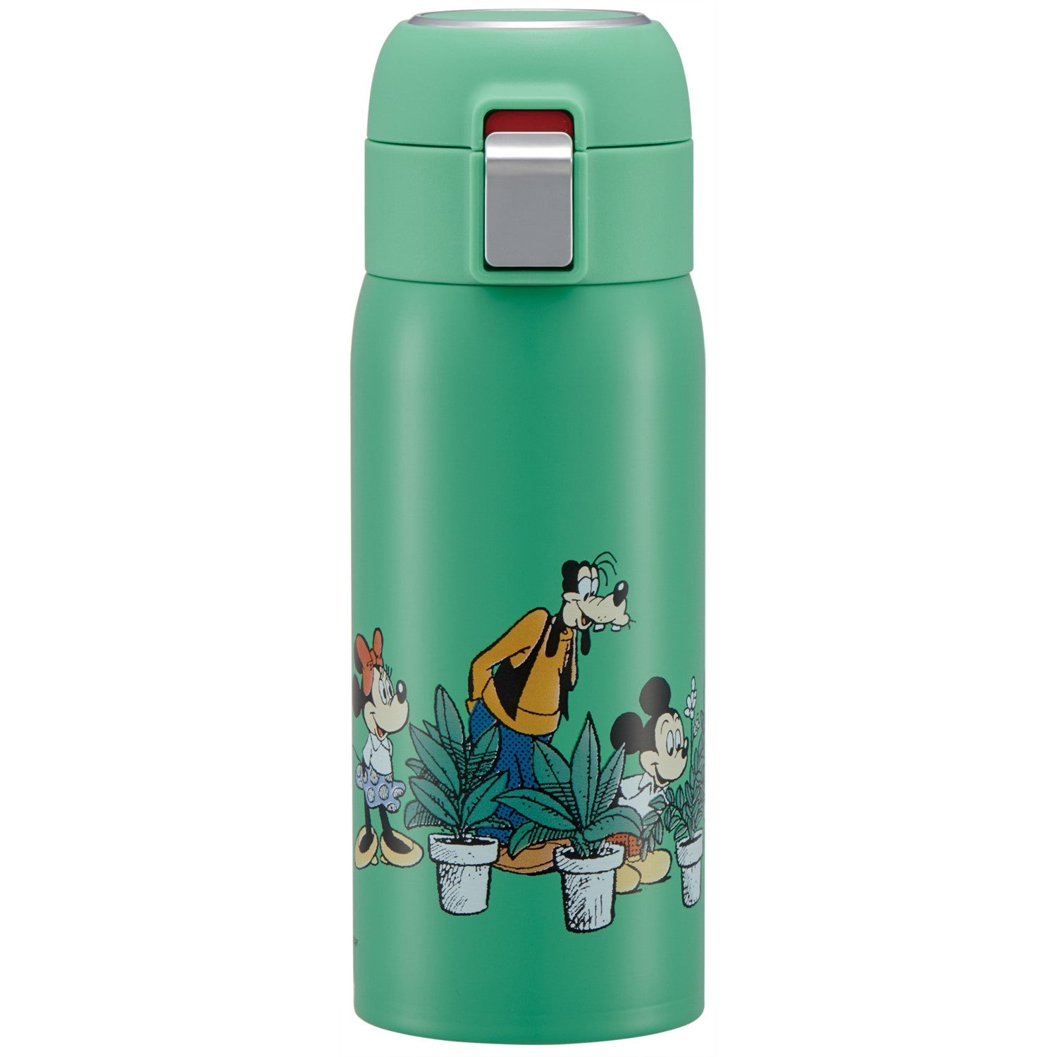 Skater One Touch Straw Bottle Mickey Green World/STOT3ST_591211