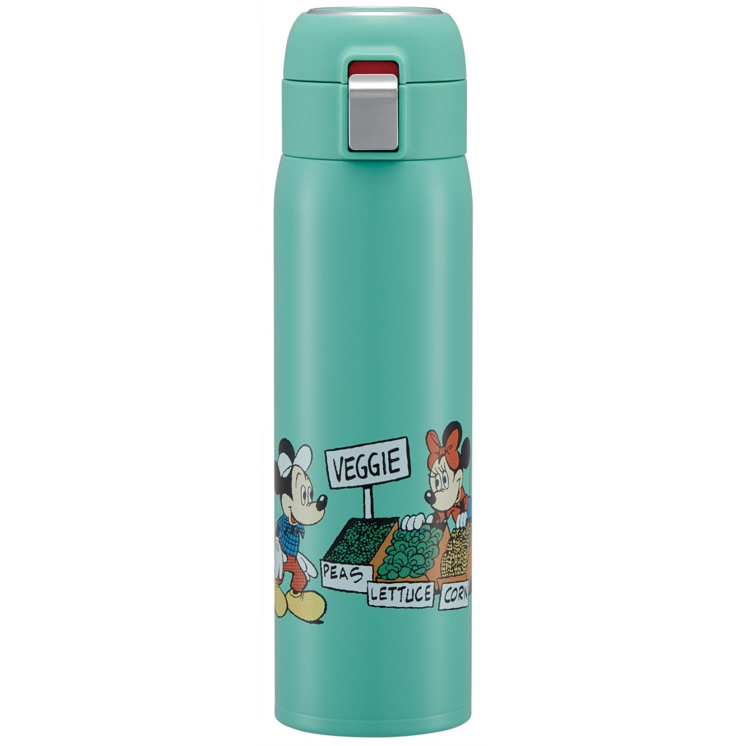 Skater One Touch Straw Bottle Mickey Green World/STOT5ST_591266