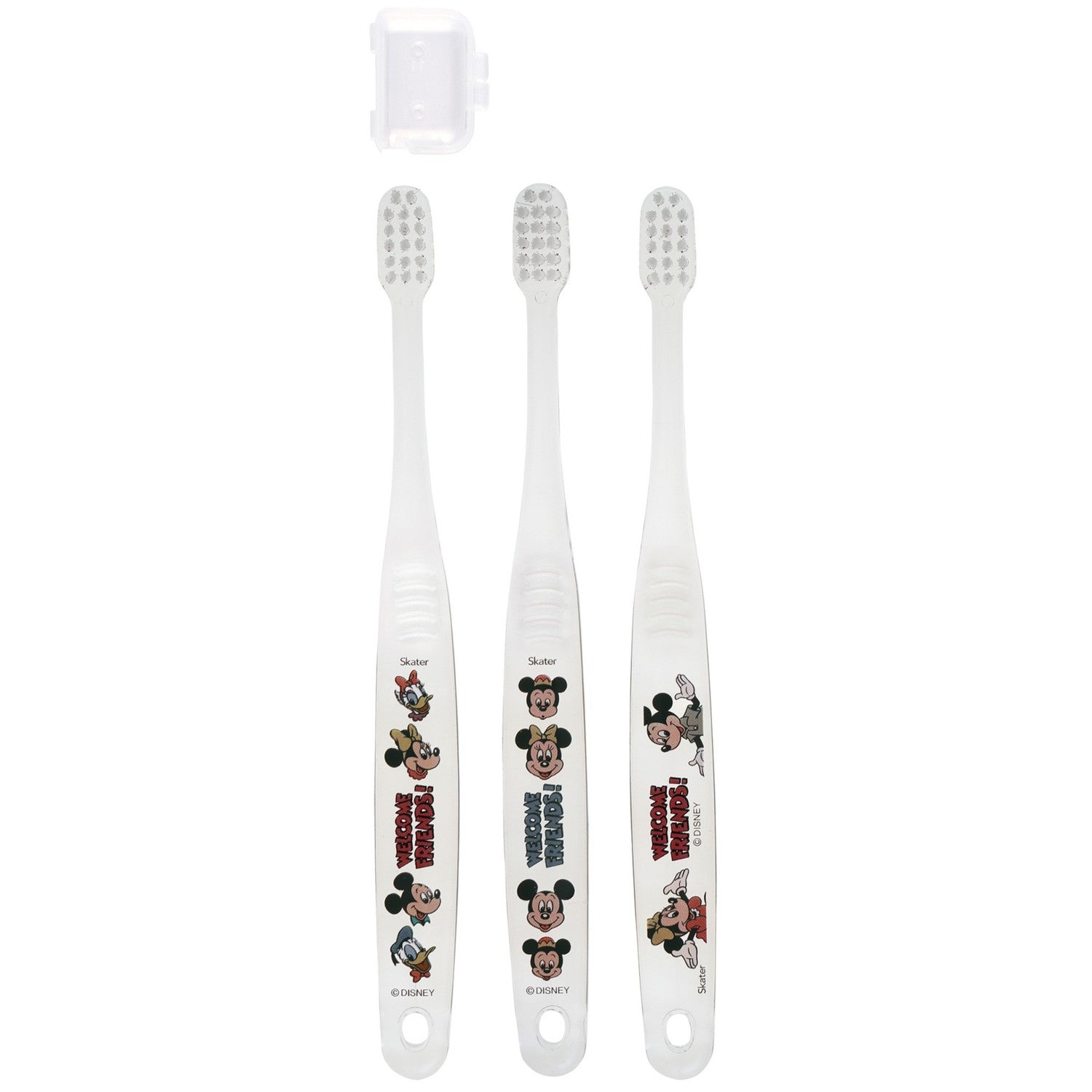 Skater Clear Toothbrush Set of 3 Mickey & Friends/TBCR5T_608506