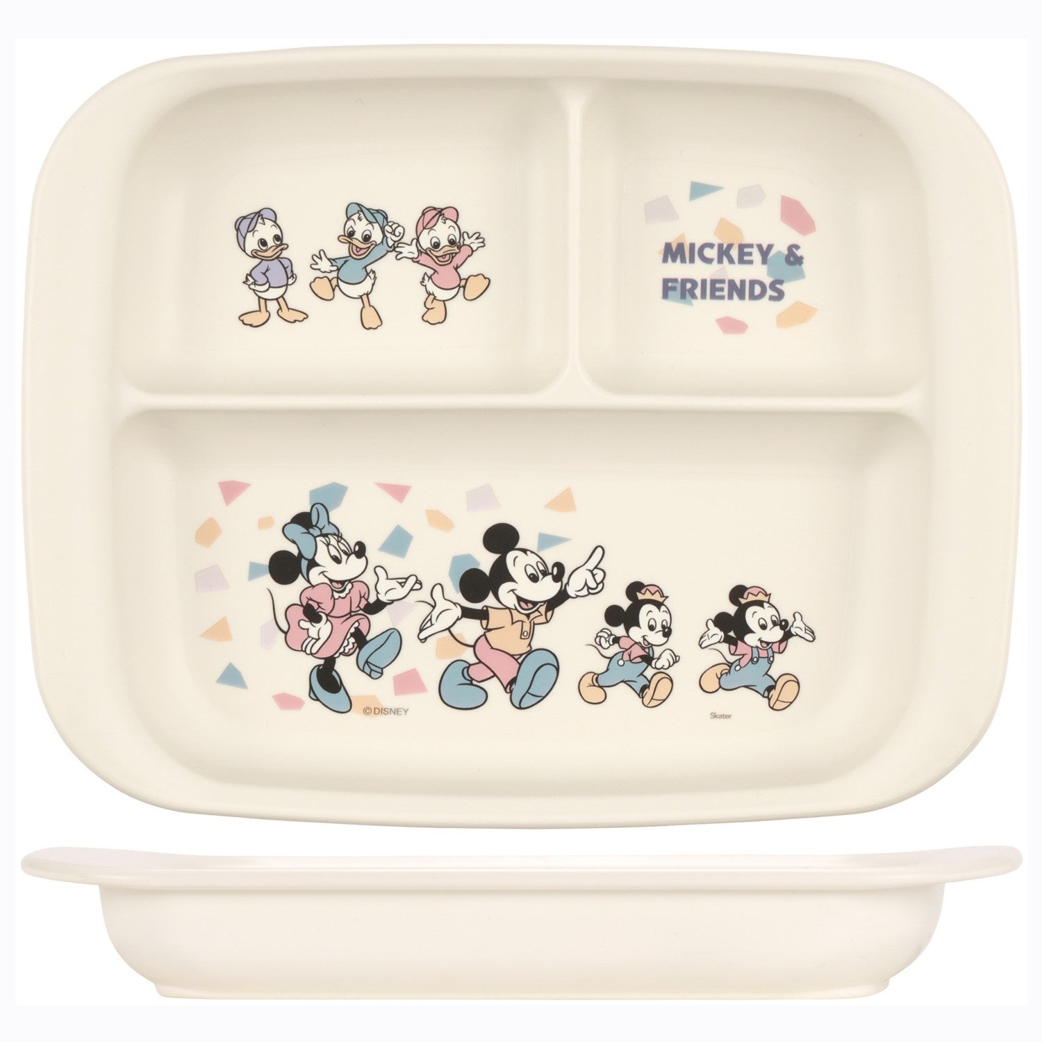 Skater PP Baby Tableware Lunch Plate Mickey & Friends Retro/XP7AG_615016