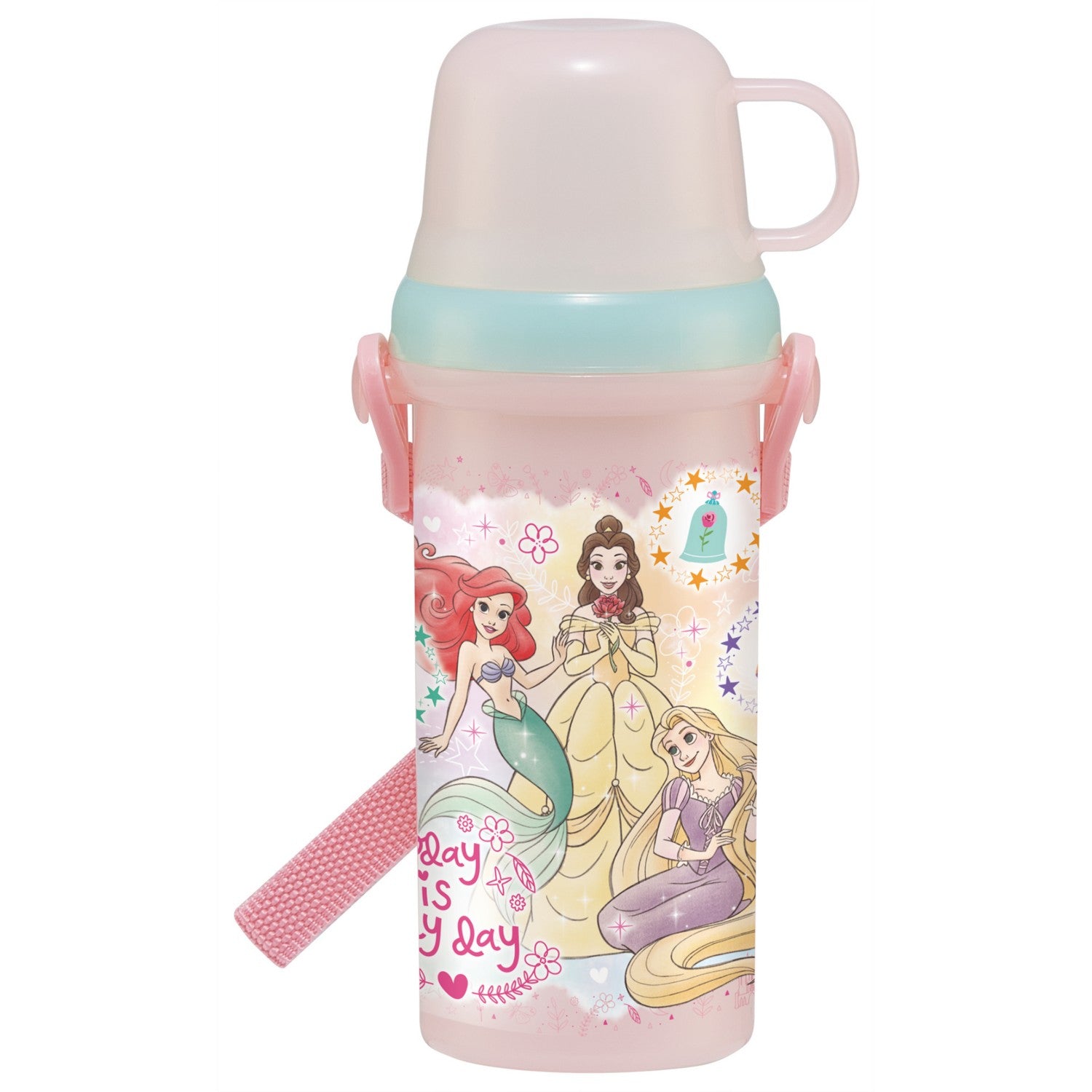 Skater plastic water bottle with direct drinking cup Princess 23/PSB5KD_622908