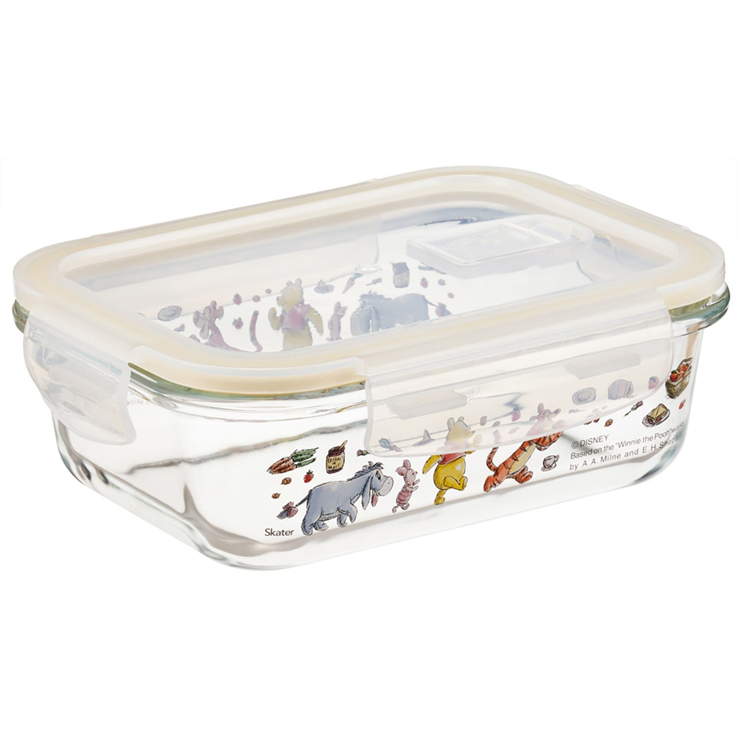Skater Glass Storage Container M Pooh Picnic/GBST7_656996