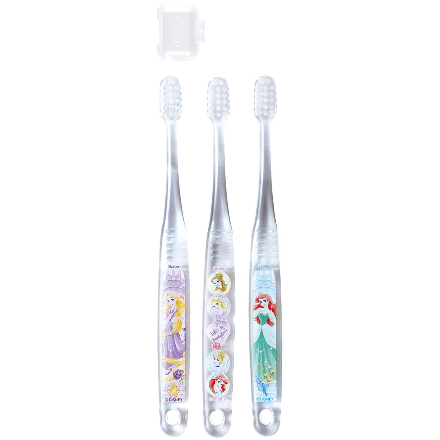 Toothbrush for kindergarteners 3-5 years old, soft, clear, set of 3 Disney Pr...