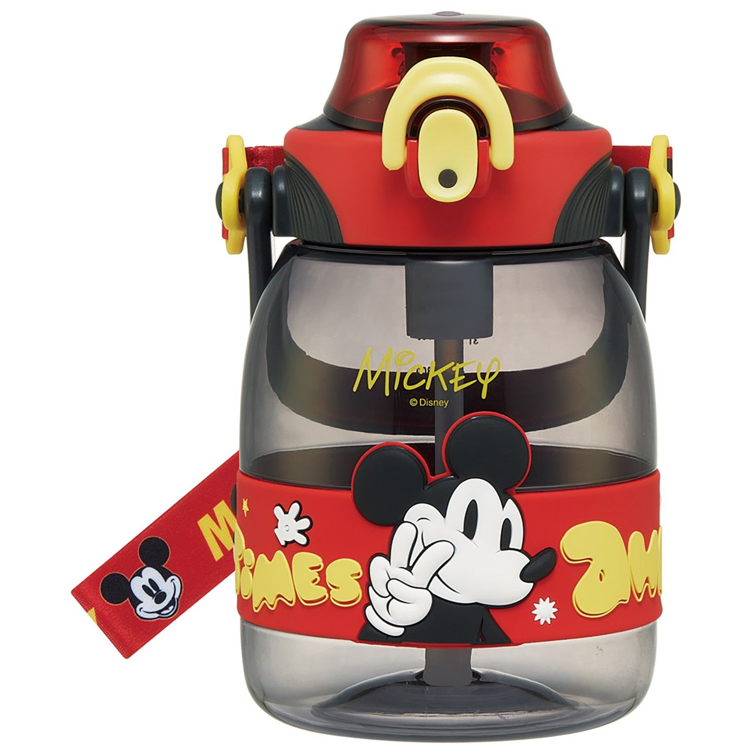 Skater Straw Hopper Bottle Mickey Mouse/PSHP12_673528