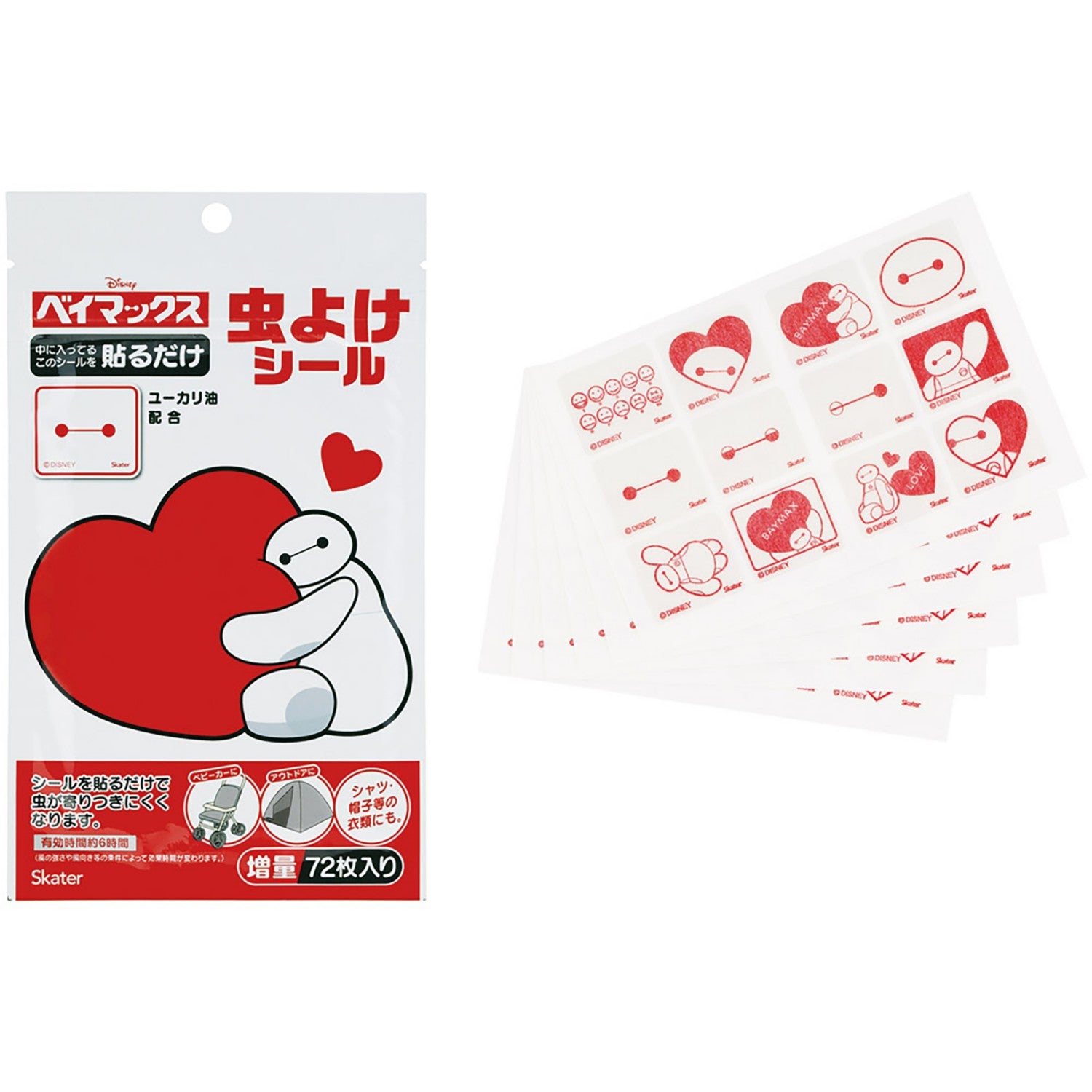 Skater insect repellent stickers (72 pieces) Baymax/MYP5_677120