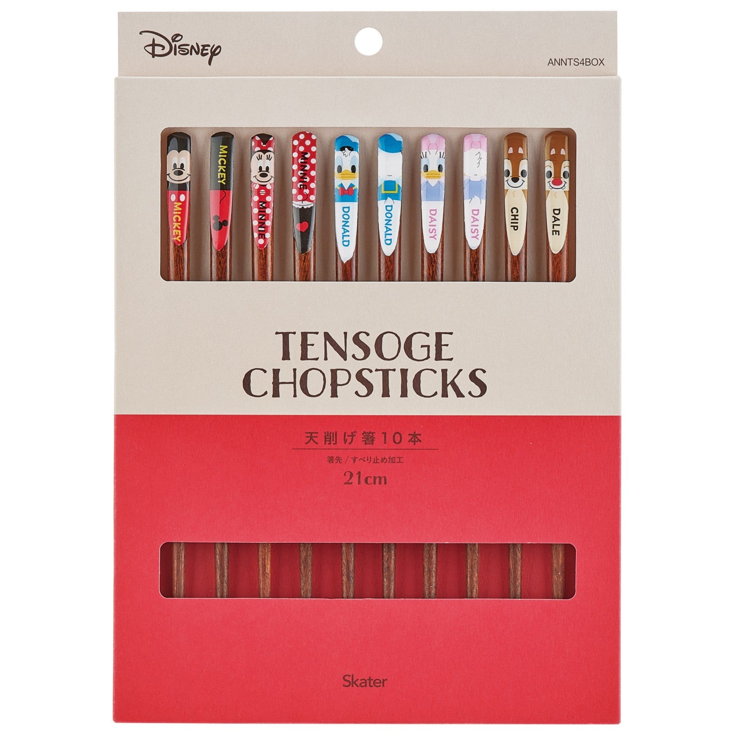 Skater Ten-shaved chopsticks set of 10 Mickey & Friends/ANNTS4BOX_682551