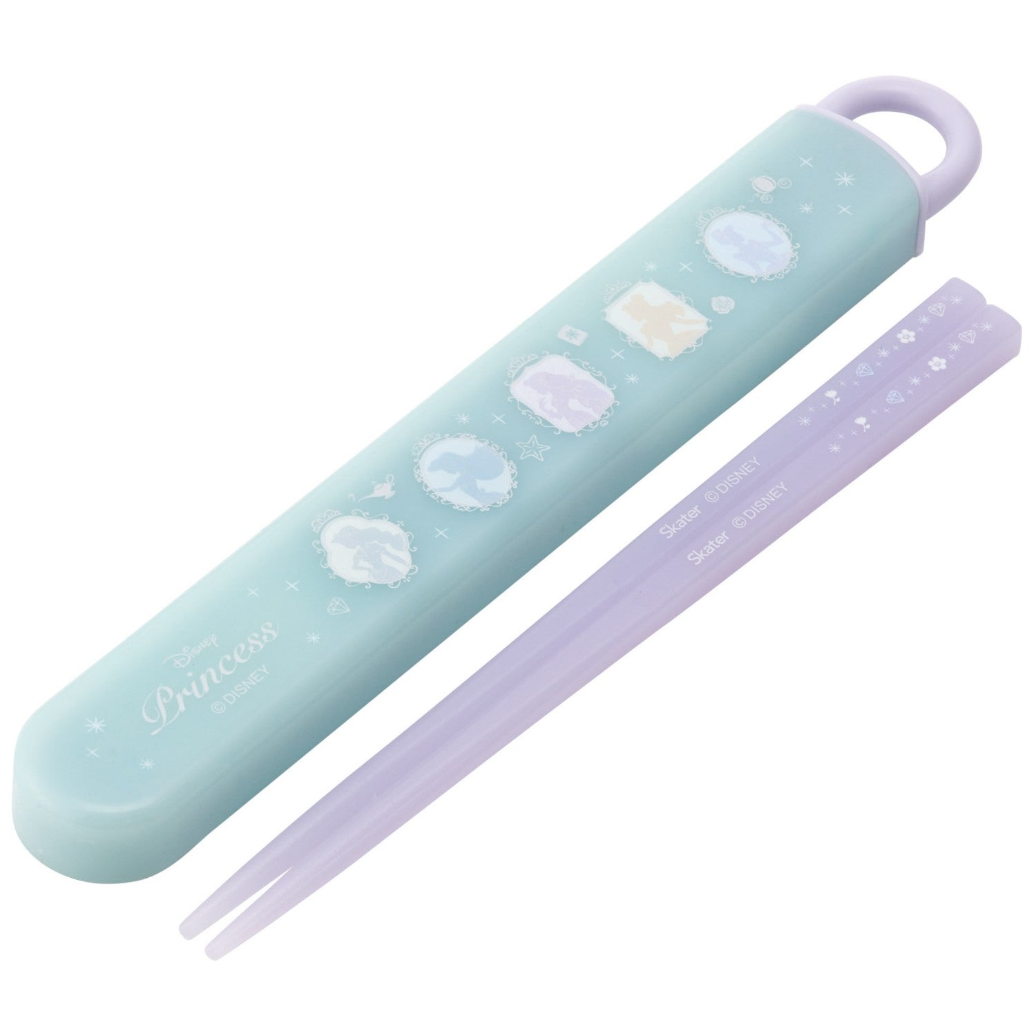 Skater Antibacterial Dishwasher Safe Chopsticks Box Set Princess Silhouette/ABS2AMAG_686061
