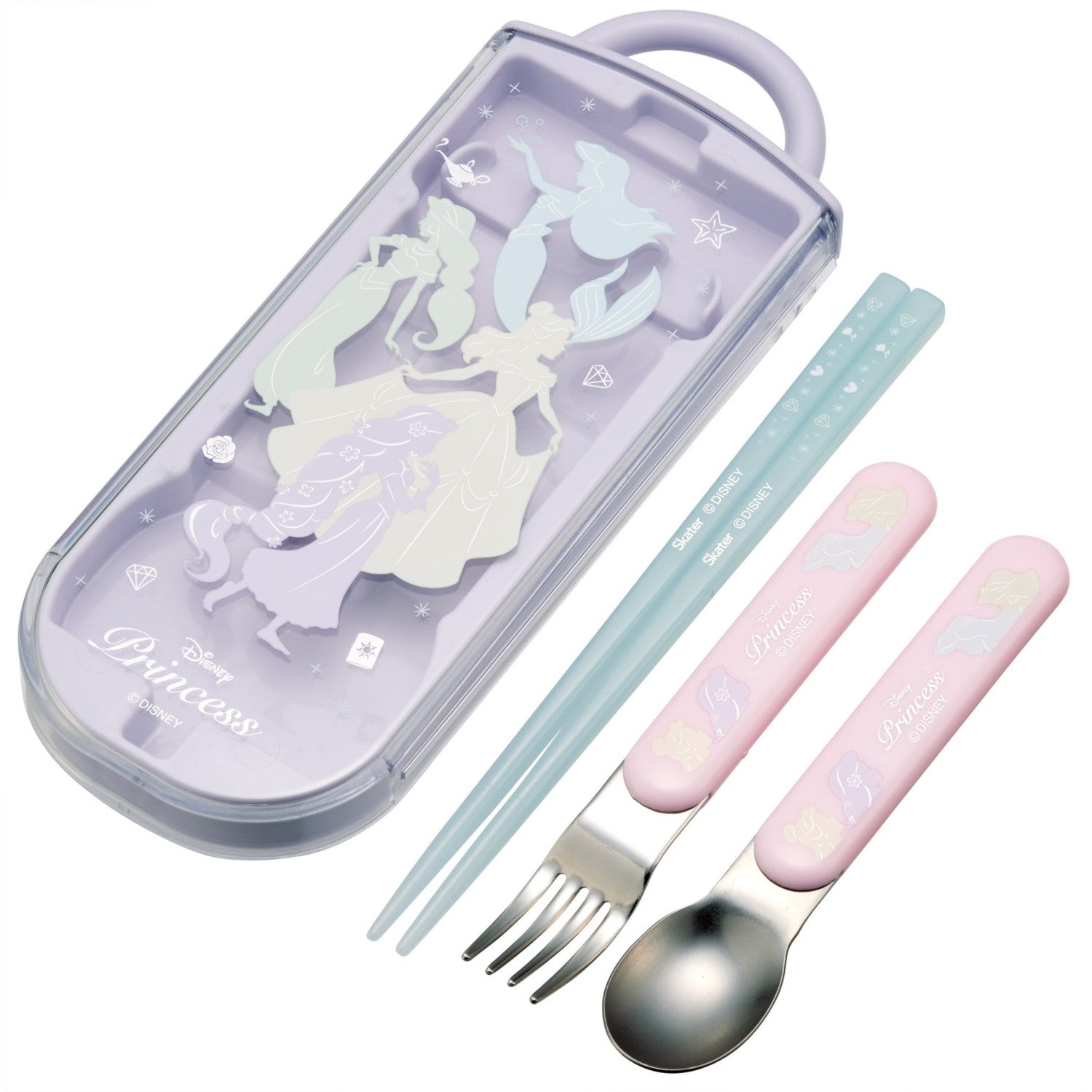 Skater Antibacterial Dish Washable Trio Set Princess Silhouette/TACC2AG_686078