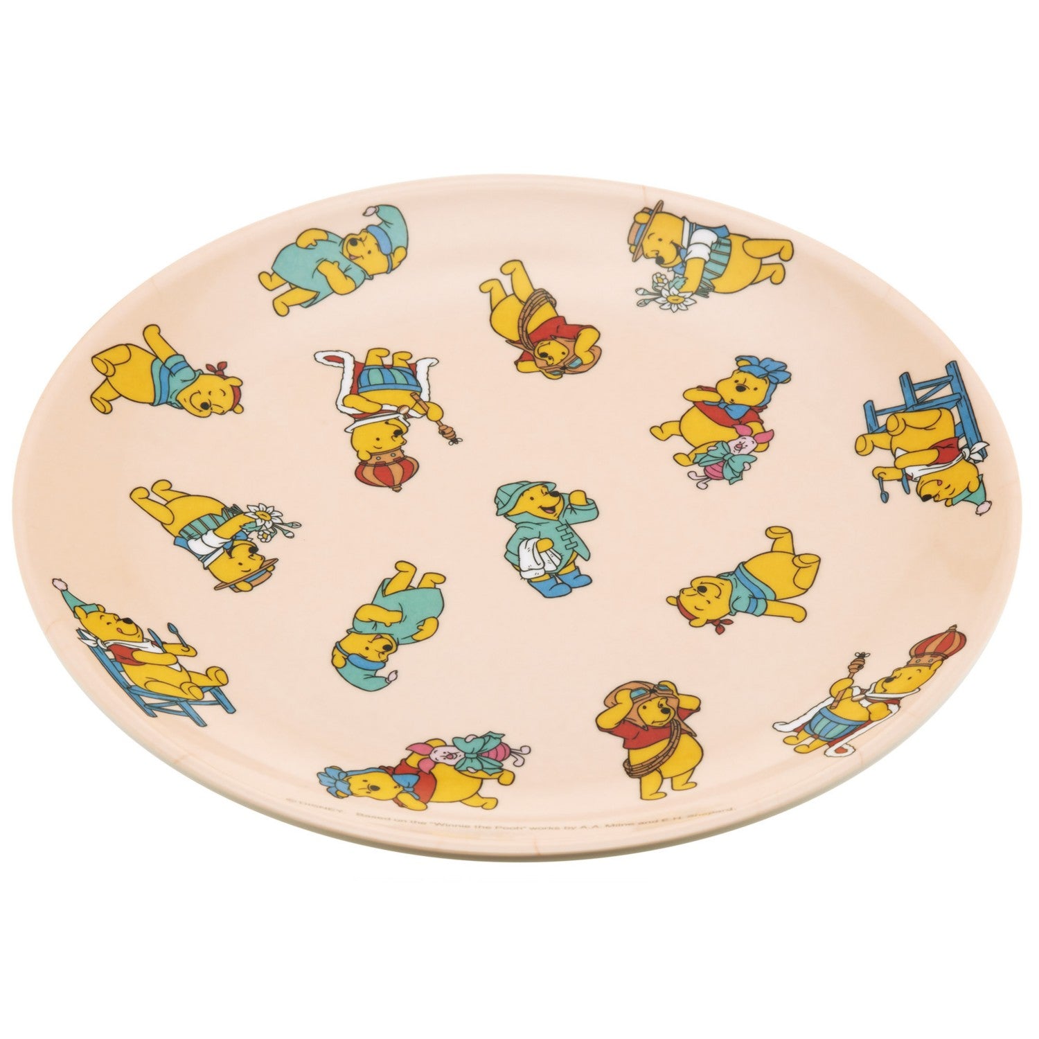 Skater Melamine Bread Plate Winnie the Pooh Costume Pink/MPL19_687488