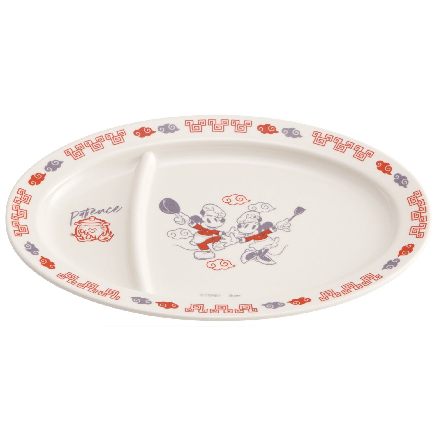Melamine Gyoza Plate Mickey Mouse & Minnie Mouse/MCH3_695131/Skater
