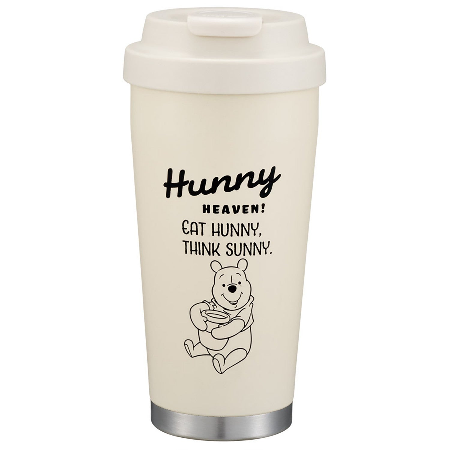 Disney Winnie Pooh thermal tumbler with stainless steel body and vacuum insulated design from Japan