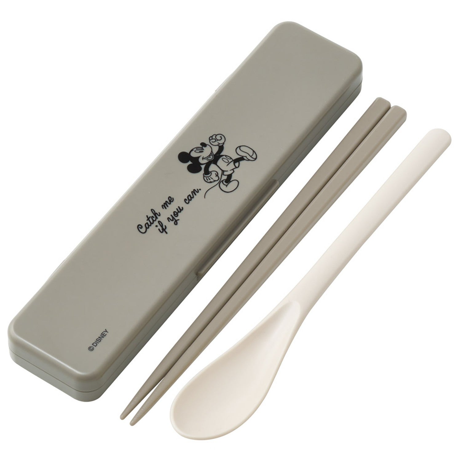 Combi Set Chopsticks Spoon Set 18cm Made in Japan Mickey Mouse Simple Logo Skater CCS3SA_70892