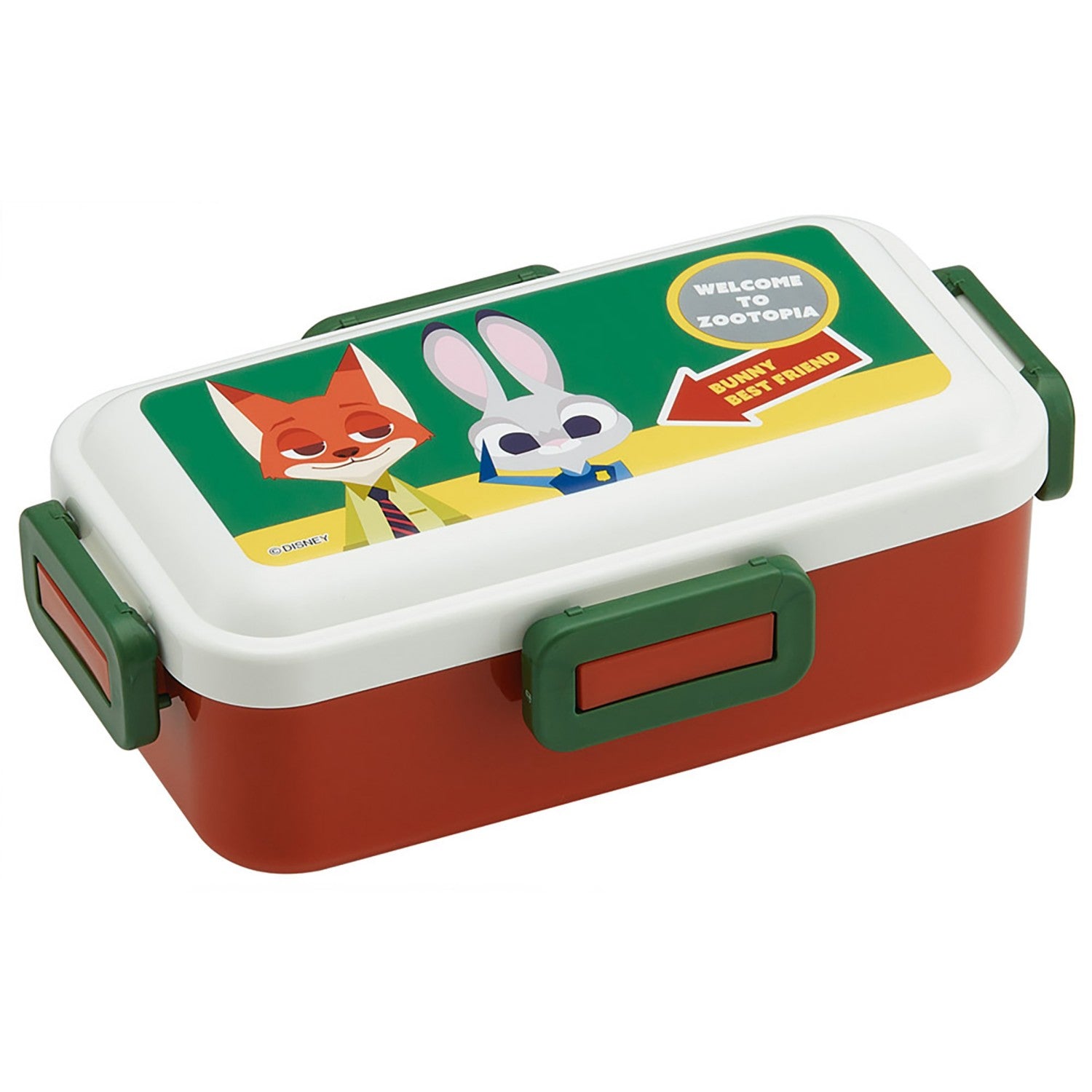 Skater Bento Box, Antibacterial Lunch Box, Fluffy Dome Lid, 530ml, Made in Japan, Women's, Dishwasher Safe, Microwave Safe, Zootopia Patch PFLB6AG_70938