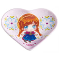 Skater Melamine Mini Plate Small Plate Heart Shape Frozen x Shoko Nakagawa Anna Girl MPHT1_70951