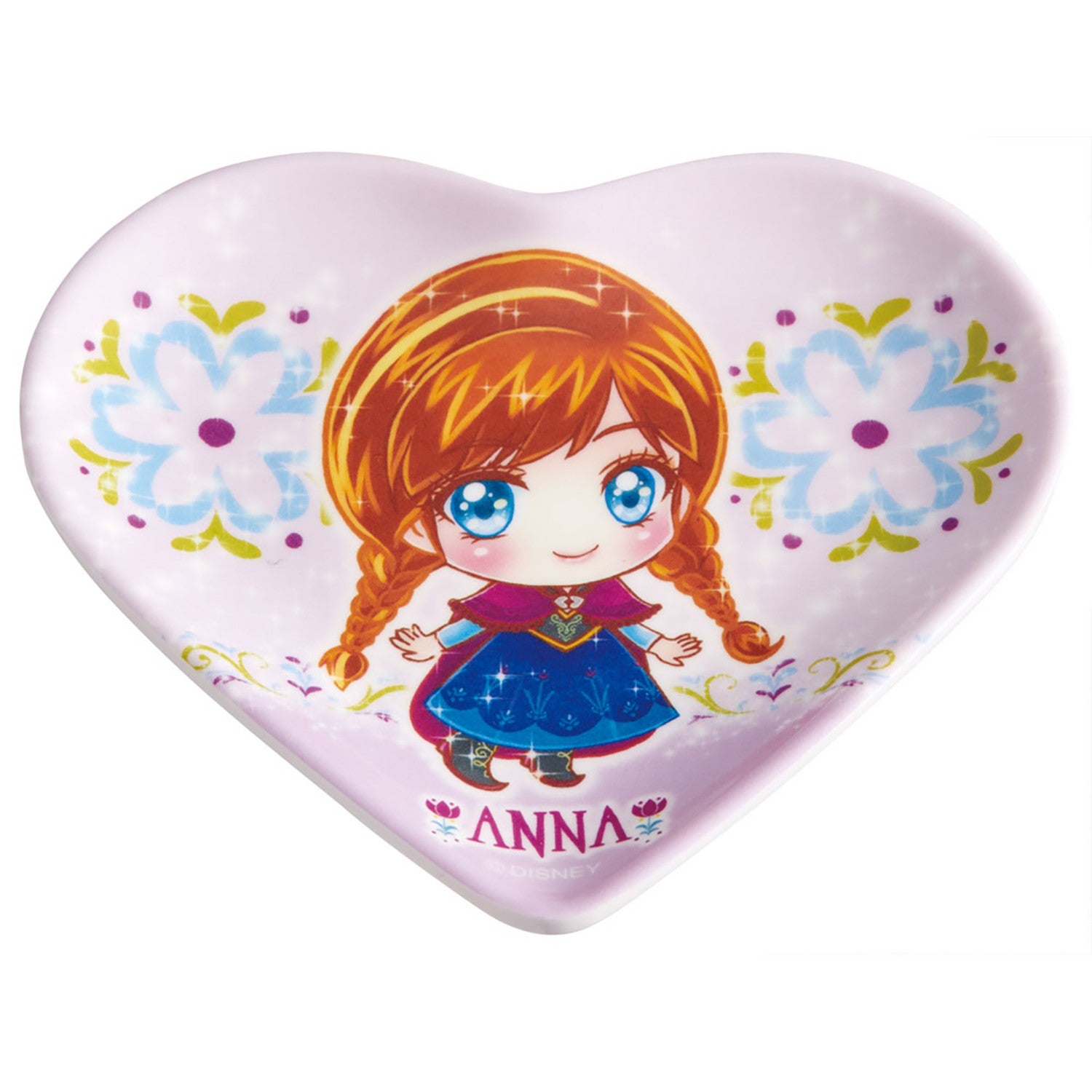 Skater Melamine Mini Plate Small Plate Heart Shape Frozen x Shoko Nakagawa Anna Girl MPHT1_70951