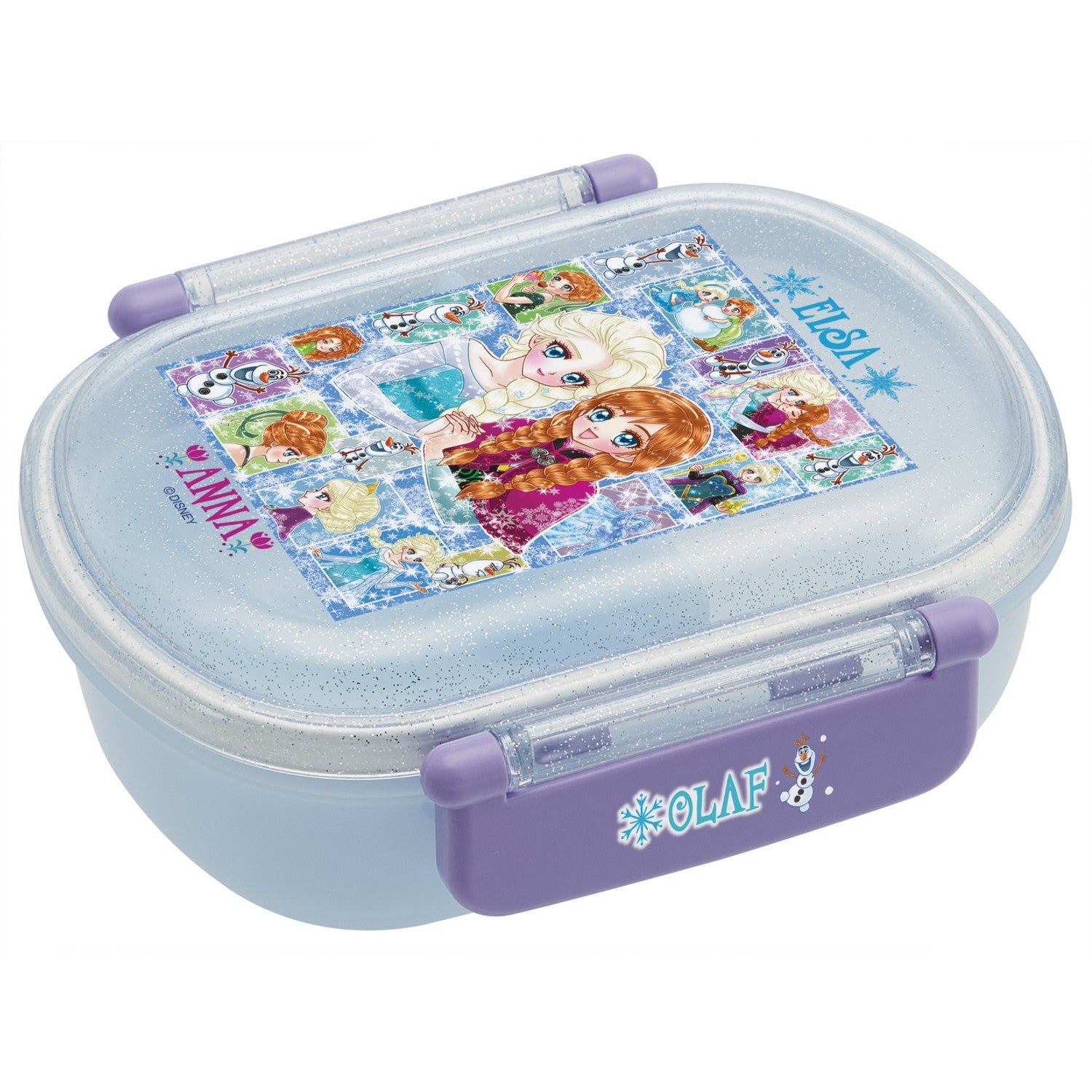Antibacterial fluffy lid oval lunch box Frozen x Shoko Nakagawa/QAF2BAAG_709555 Skater