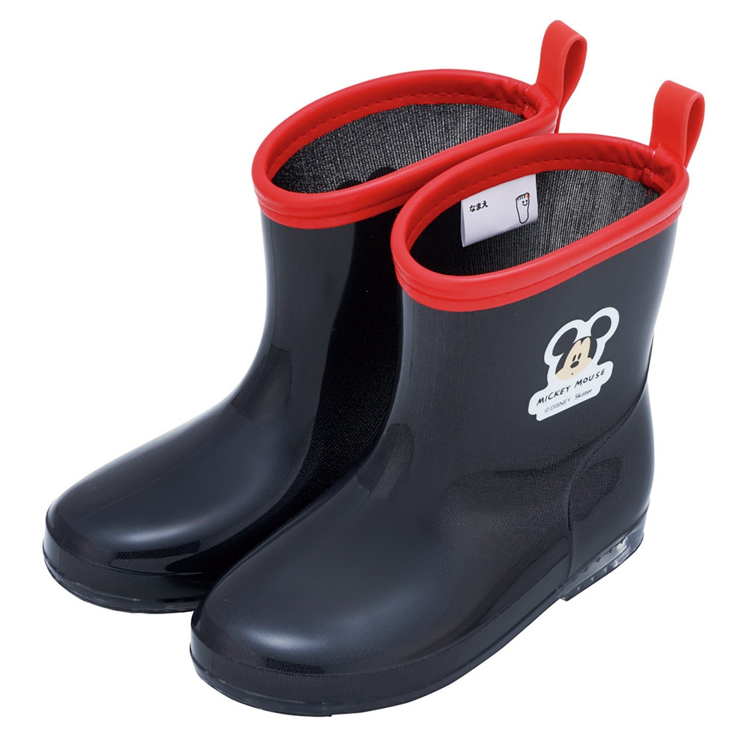 Skater Rain Boots Shoes Boots 17cm for Children with Reflective Tape Mickey Mouse Impersonation RIBT17_71027