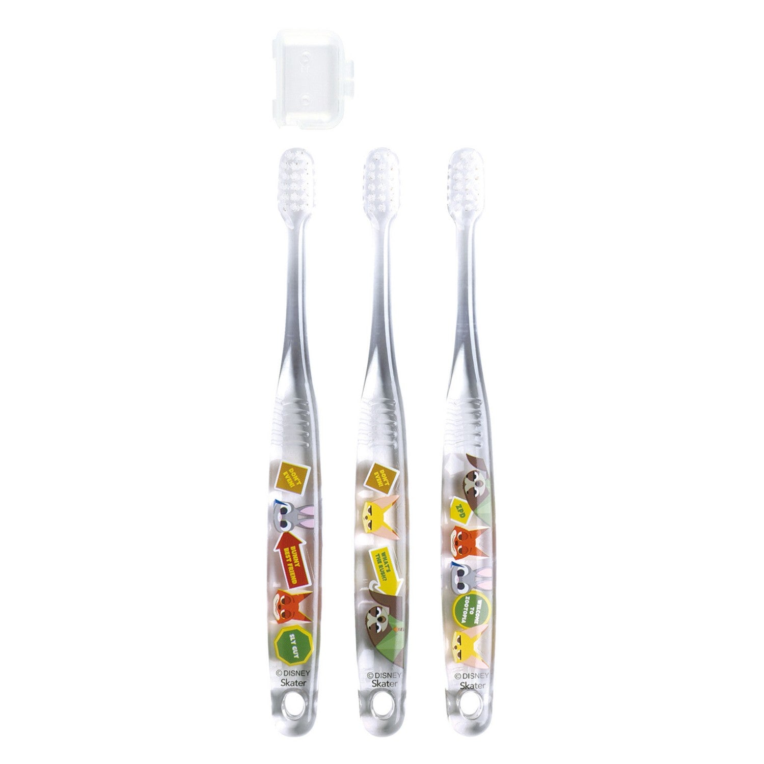 Skater Toothbrush for Kindergarten Children 3-5 Years Soft Clear 3 Pieces Zootopia Patch TBCR5T_71074
