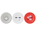 Children's Small Plates 12cm Set of 3 Plastic Made in Japan Baymax Skater P3_71680