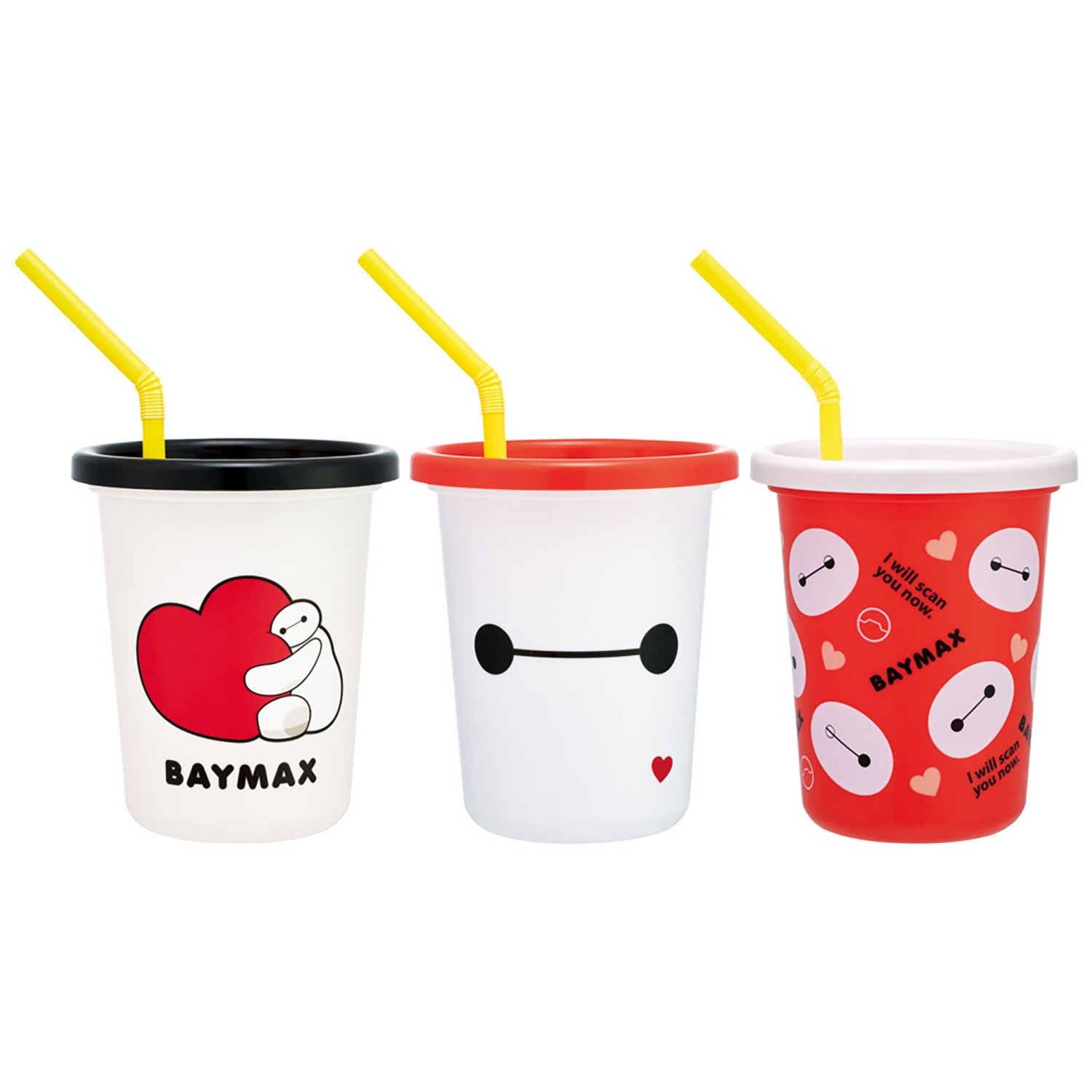 Tumbler with straw 320ml set of 3 made in Japan Baymax Skater SIH3ST_71682