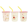 Tumbler with straw 320ml set of 3 made in Japan Winnie the Pooh HUG&HEART Skater SIH3ST_71855